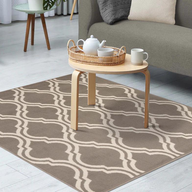 Moroccan Double Trellis Geometric Indoor Area Rugs Or Runner Rug