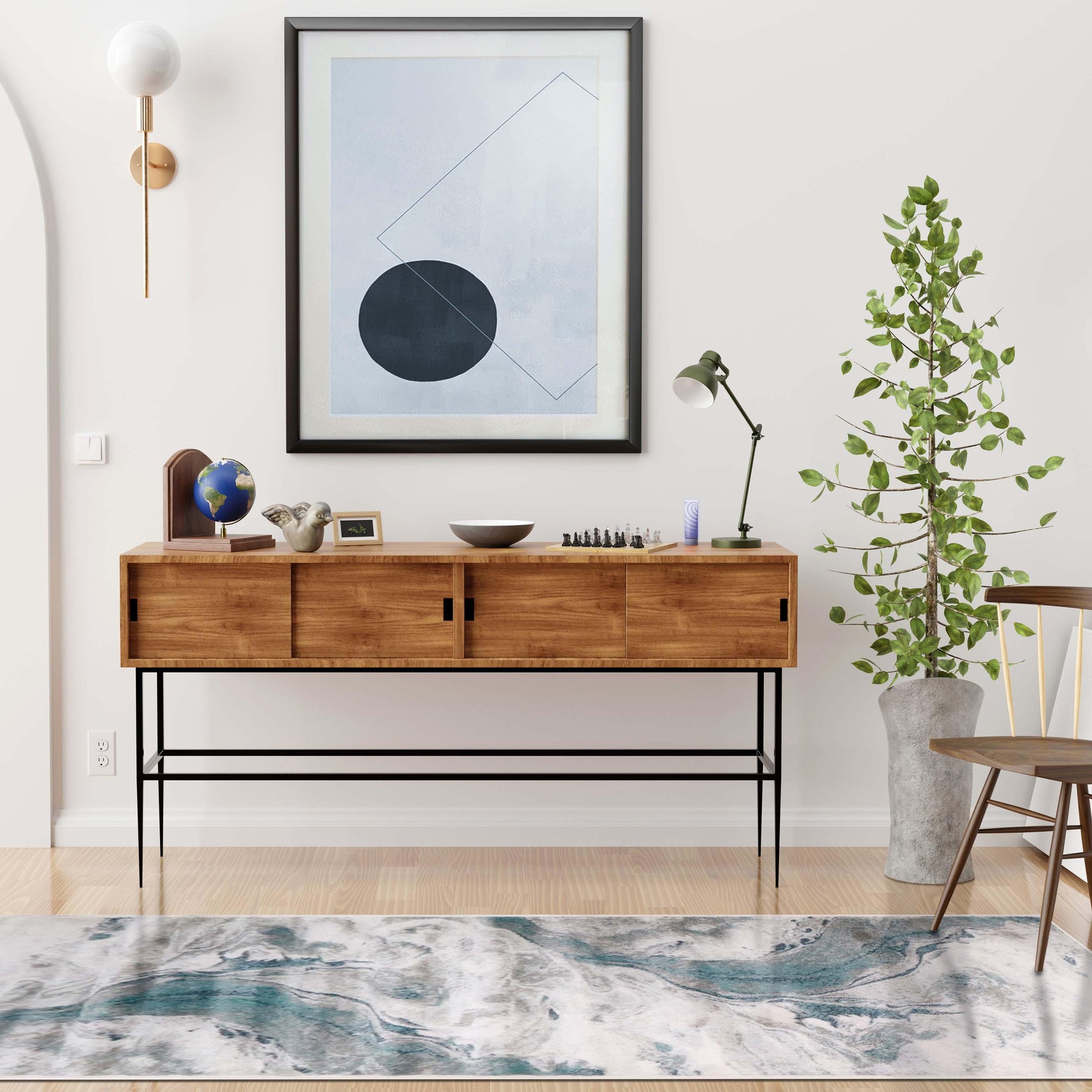 Morwenna Abstract Modern Indoor Area Rugs Or Runner Rug
