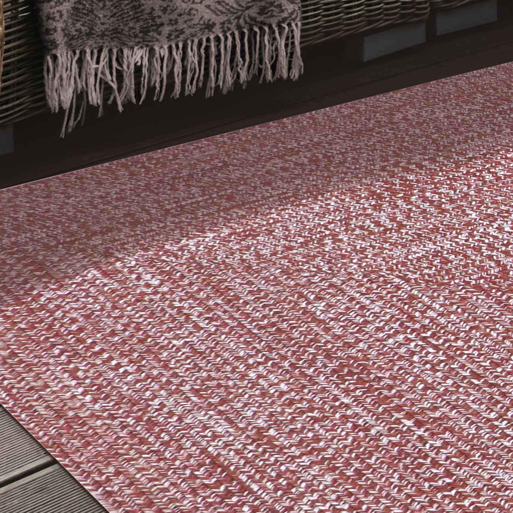 Multi Toned Braided Area Rug Bohemian Indoor Outdoor Rugs