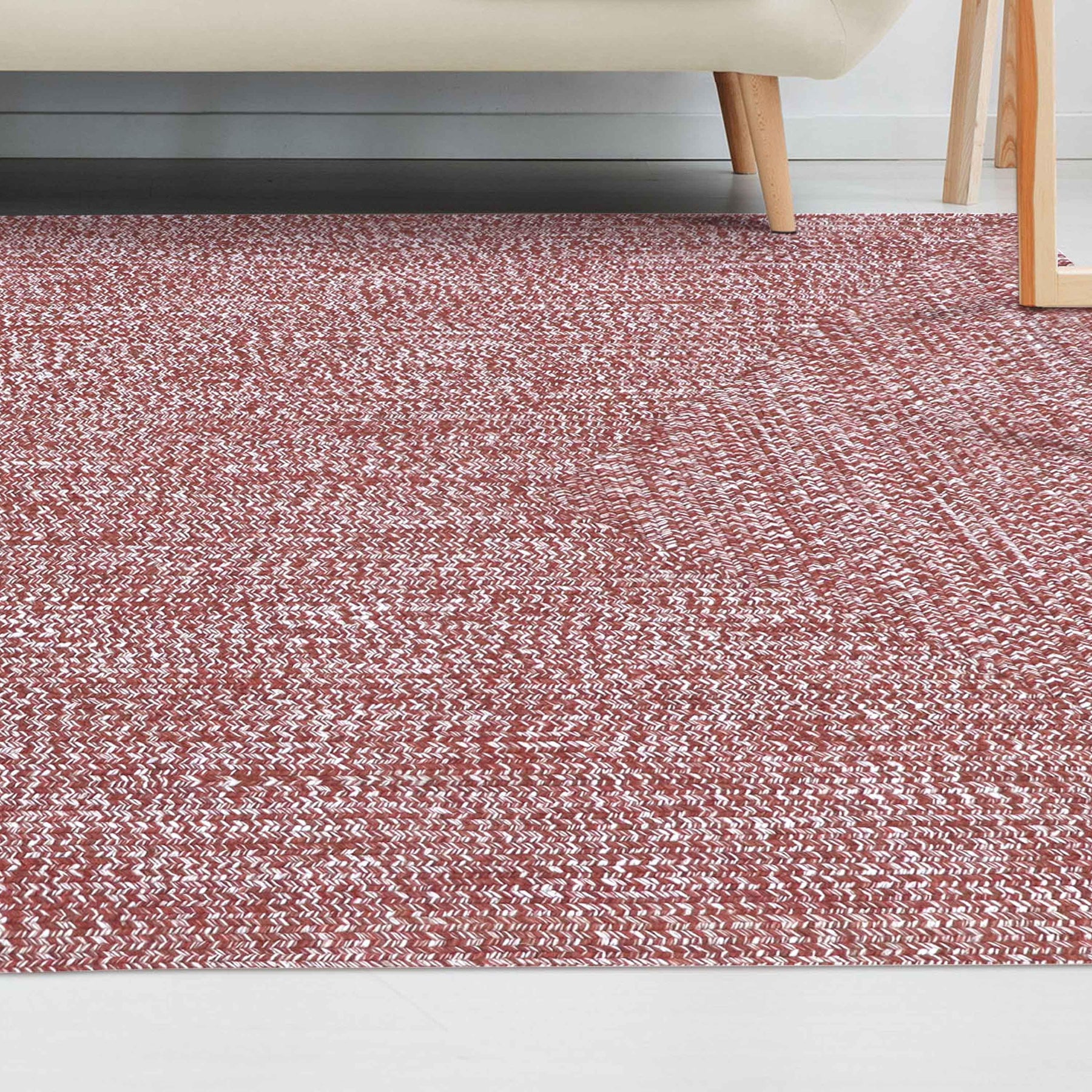 Multi Toned Braided Area Rug Bohemian Indoor Outdoor Rugs