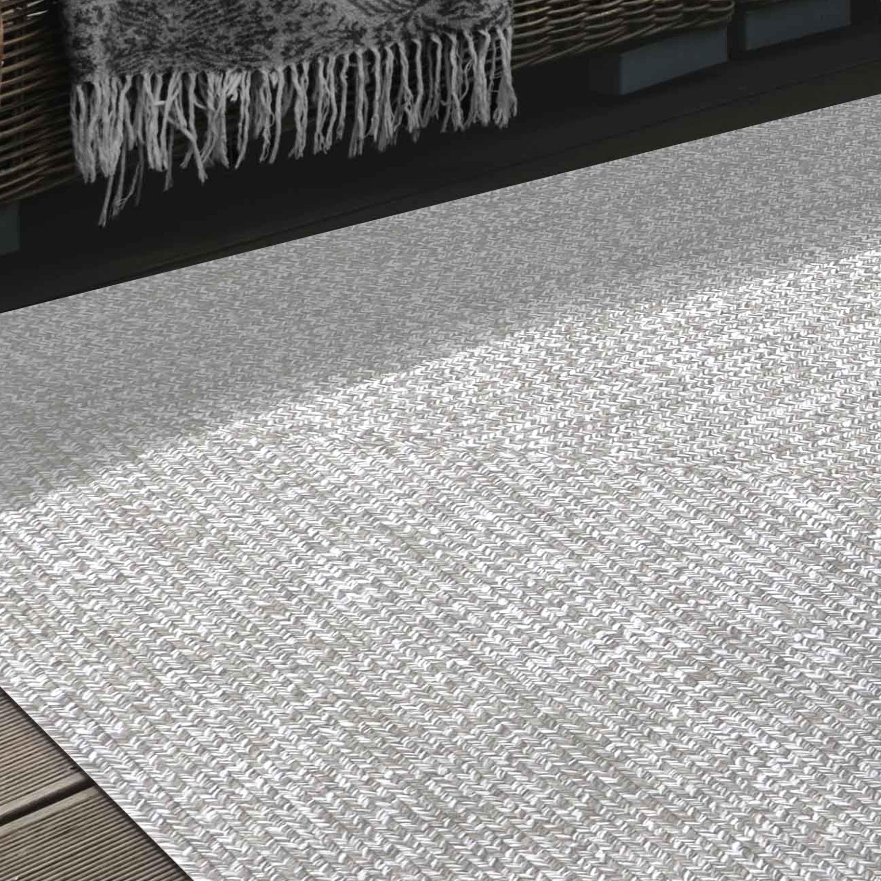 Multi Toned Braided Area Rug Bohemian Indoor Outdoor Rugs