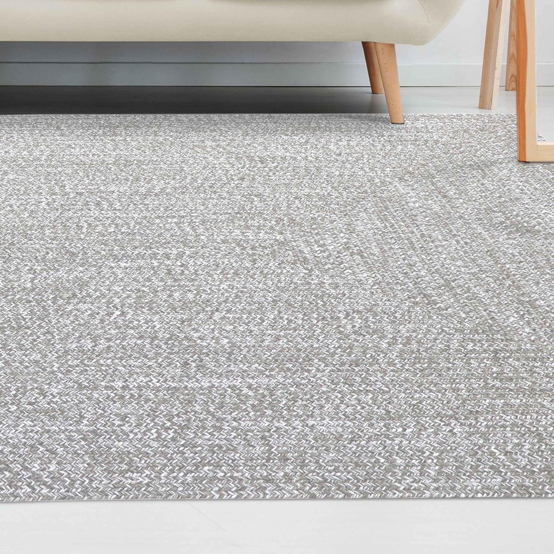 Multi Toned Braided Area Rug Bohemian Indoor Outdoor Rugs