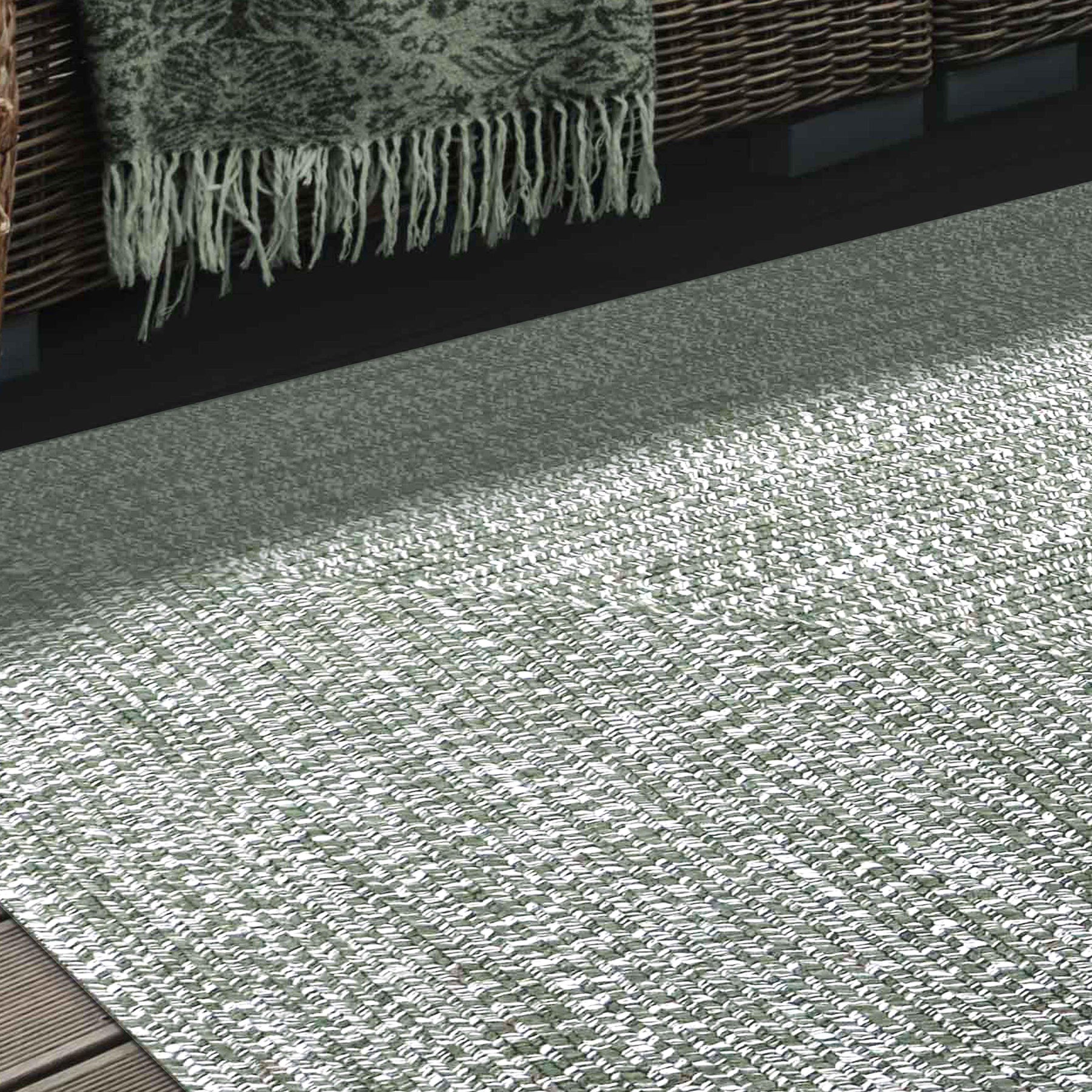 Multi Toned Braided Area Rug Bohemian Indoor Outdoor Rugs