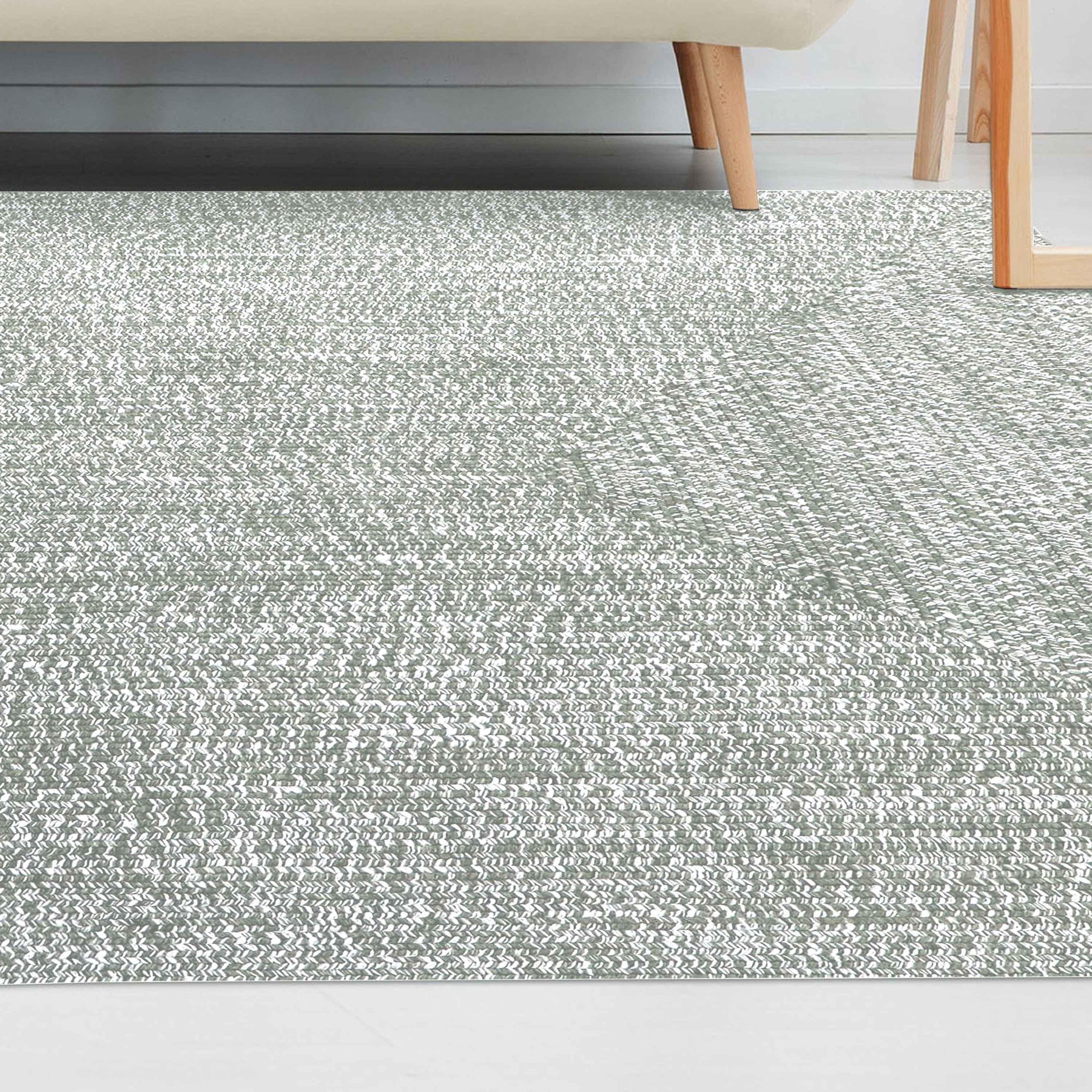 Multi Toned Braided Area Rug Bohemian Indoor Outdoor Rugs