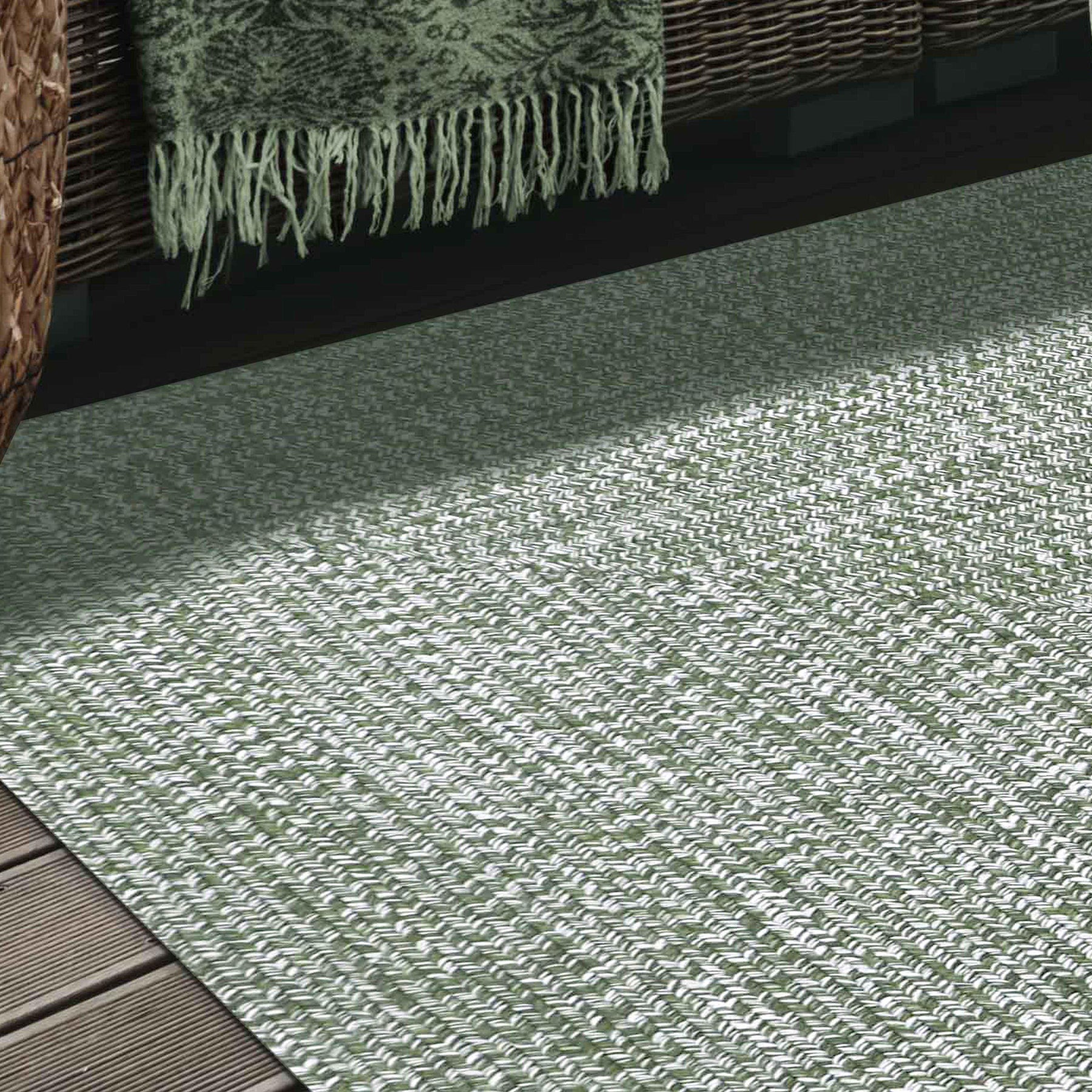 Multi Toned Braided Area Rug Bohemian Indoor Outdoor Rugs