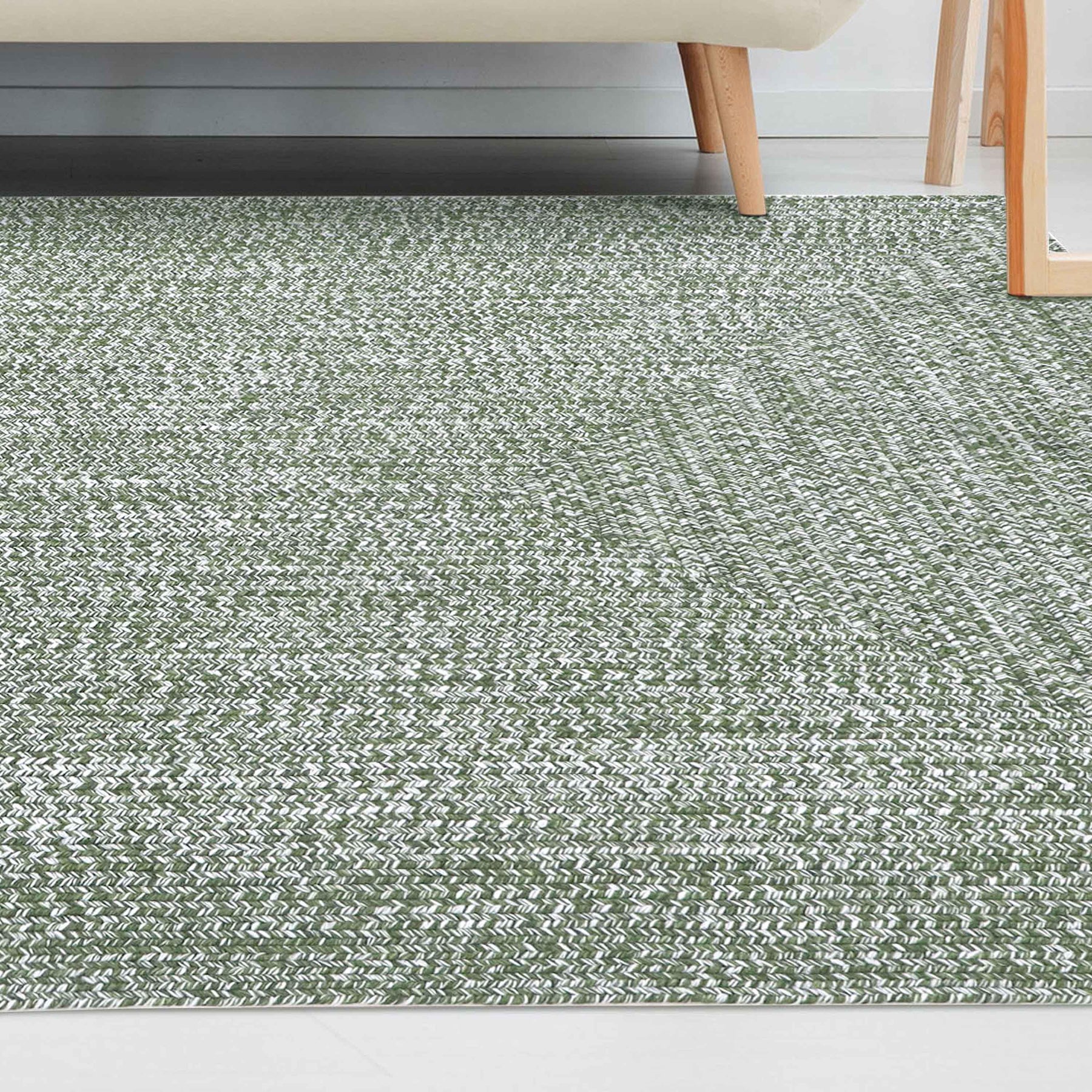 Multi Toned Braided Area Rug Bohemian Indoor Outdoor Rugs