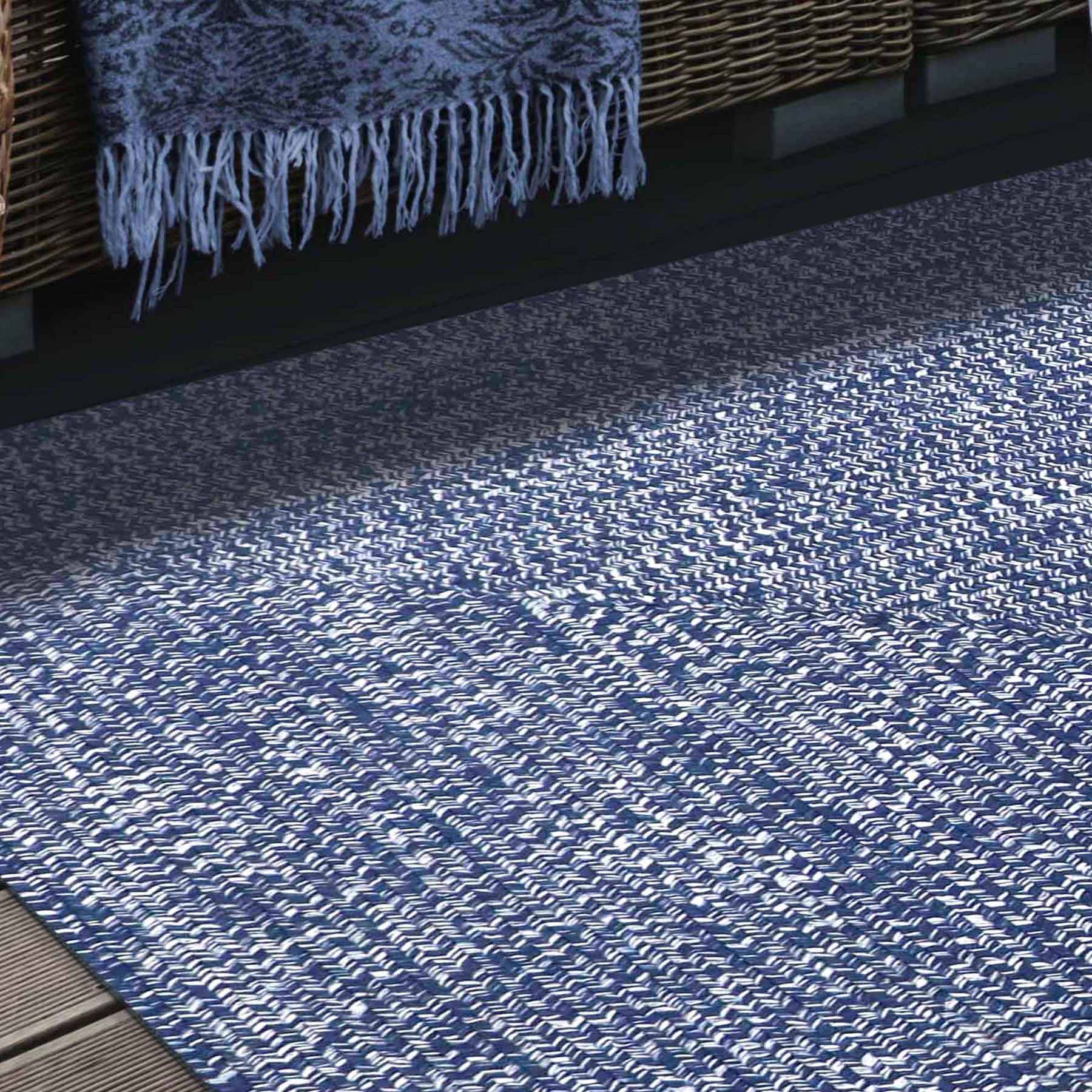 Multi Toned Braided Area Rug Bohemian Indoor Outdoor Rugs