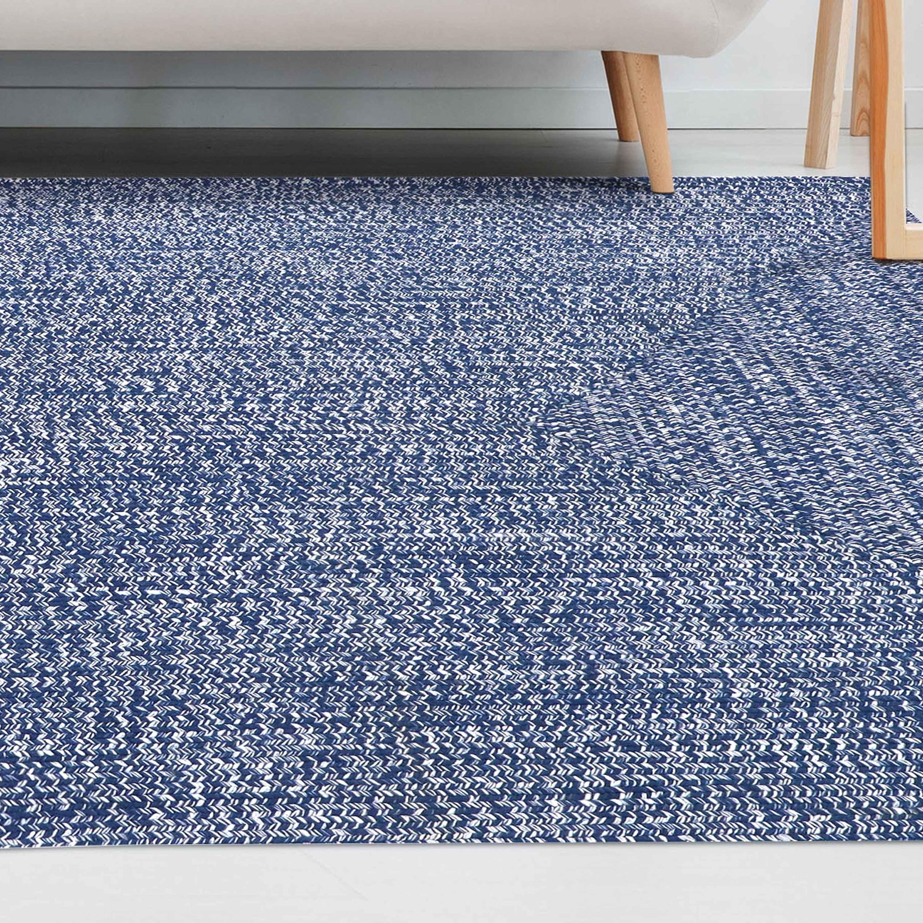 Multi Toned Braided Area Rug Bohemian Indoor Outdoor Rugs