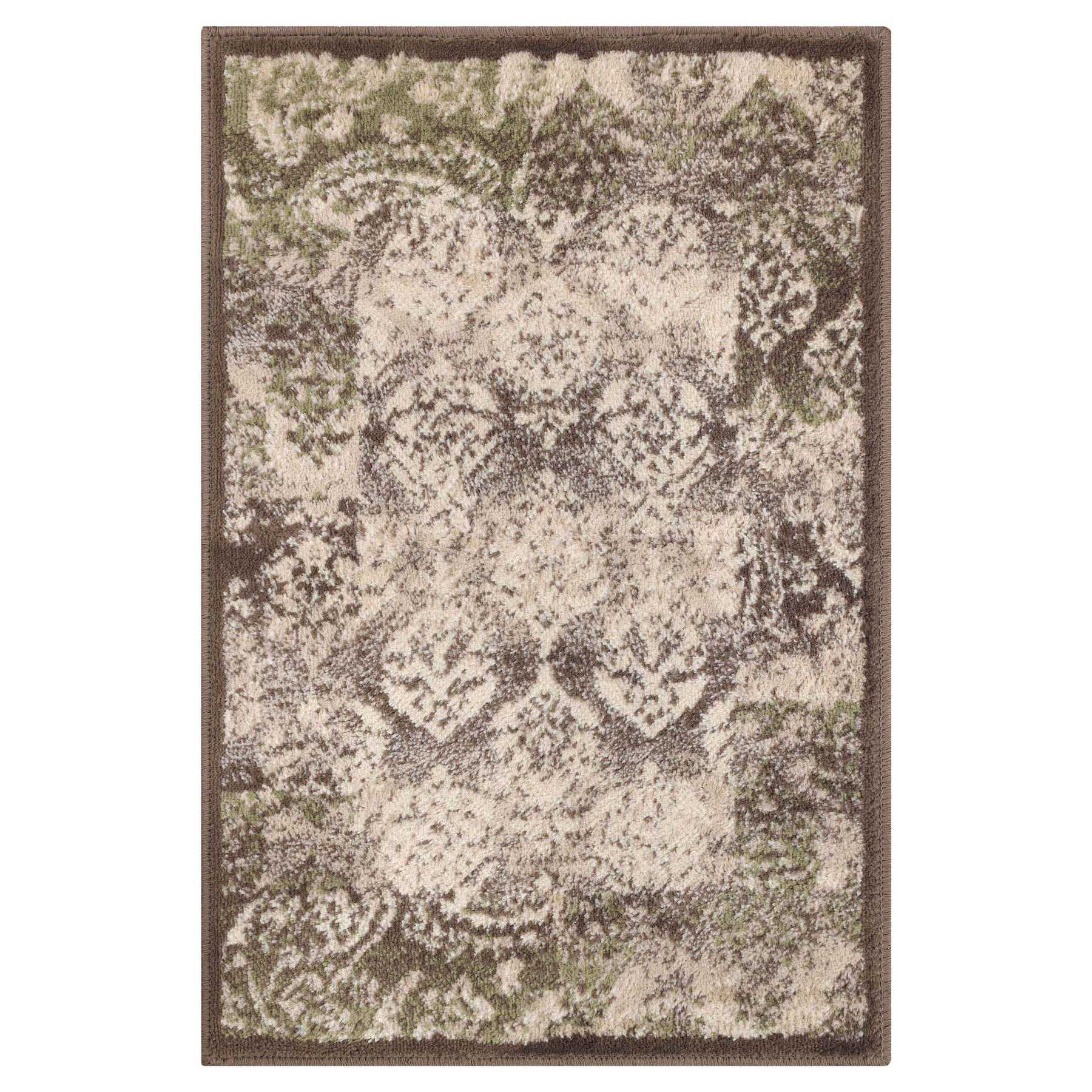 Mystique Distressed Damask Indoor Area Rug Or Runner Rug