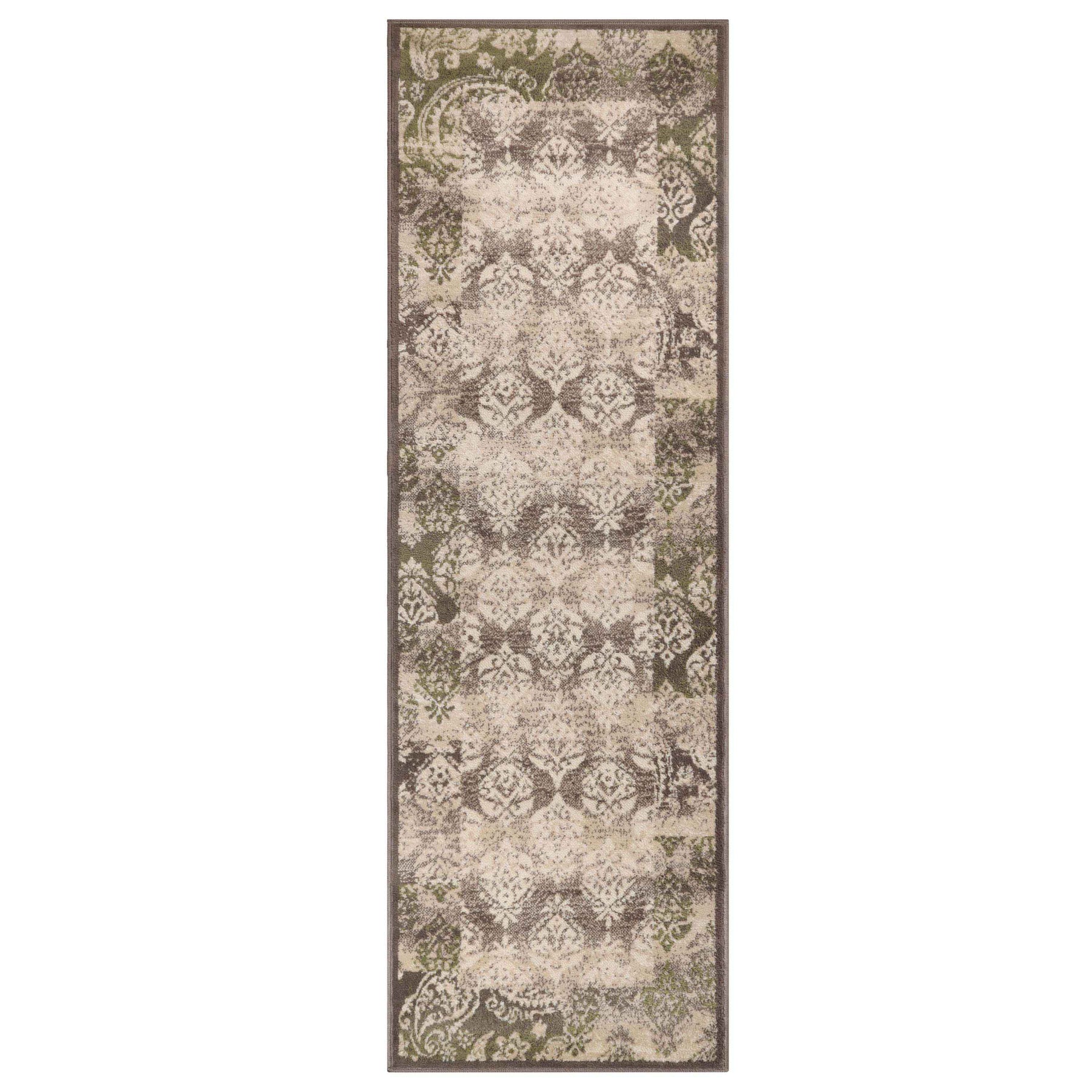 Mystique Distressed Damask Indoor Area Rug Or Runner Rug