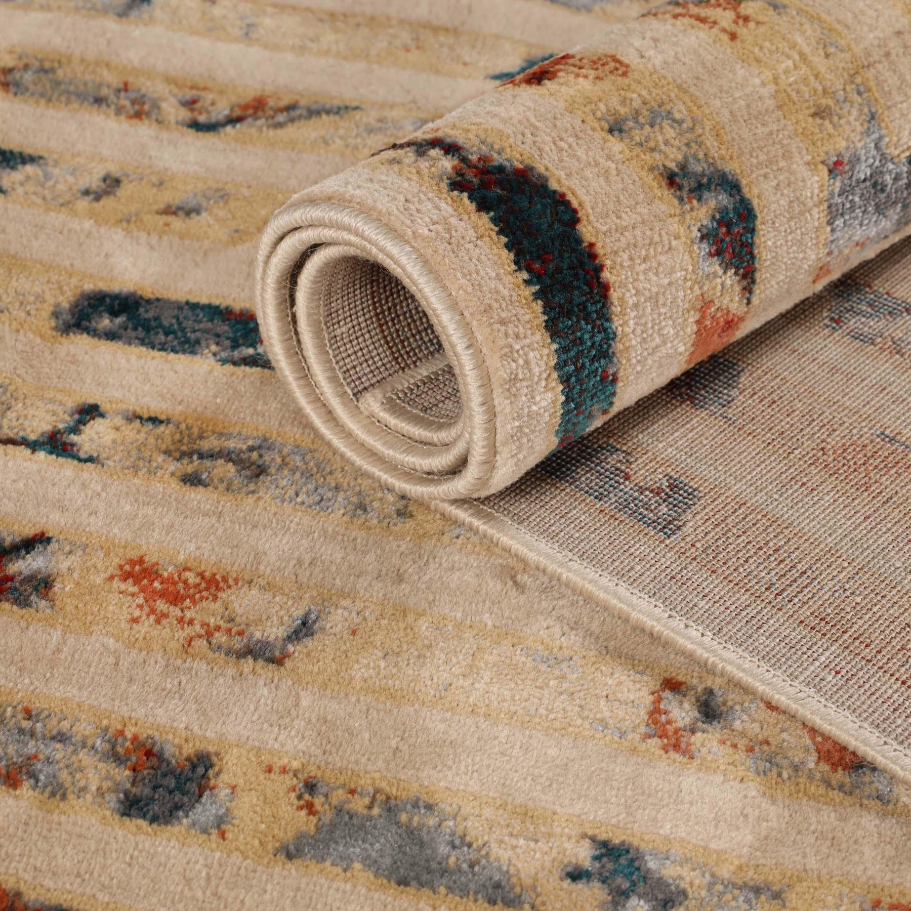Naem Modern Geometric Lines Abstract Boho Area Rugs Or Runner Rug