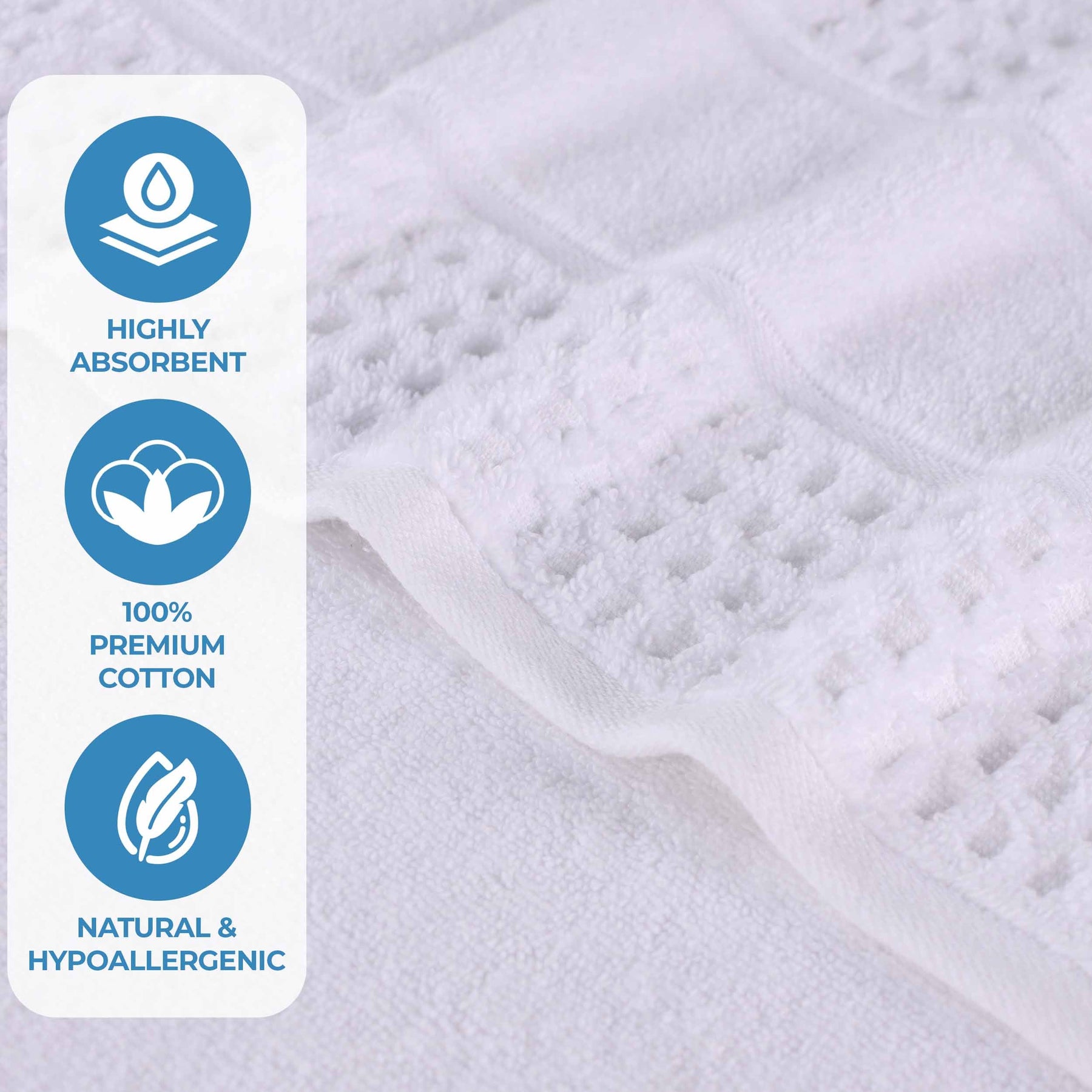 Napa Zero Twist Cotton Solid Waffle Honeycomb 12 Piece Towel Set