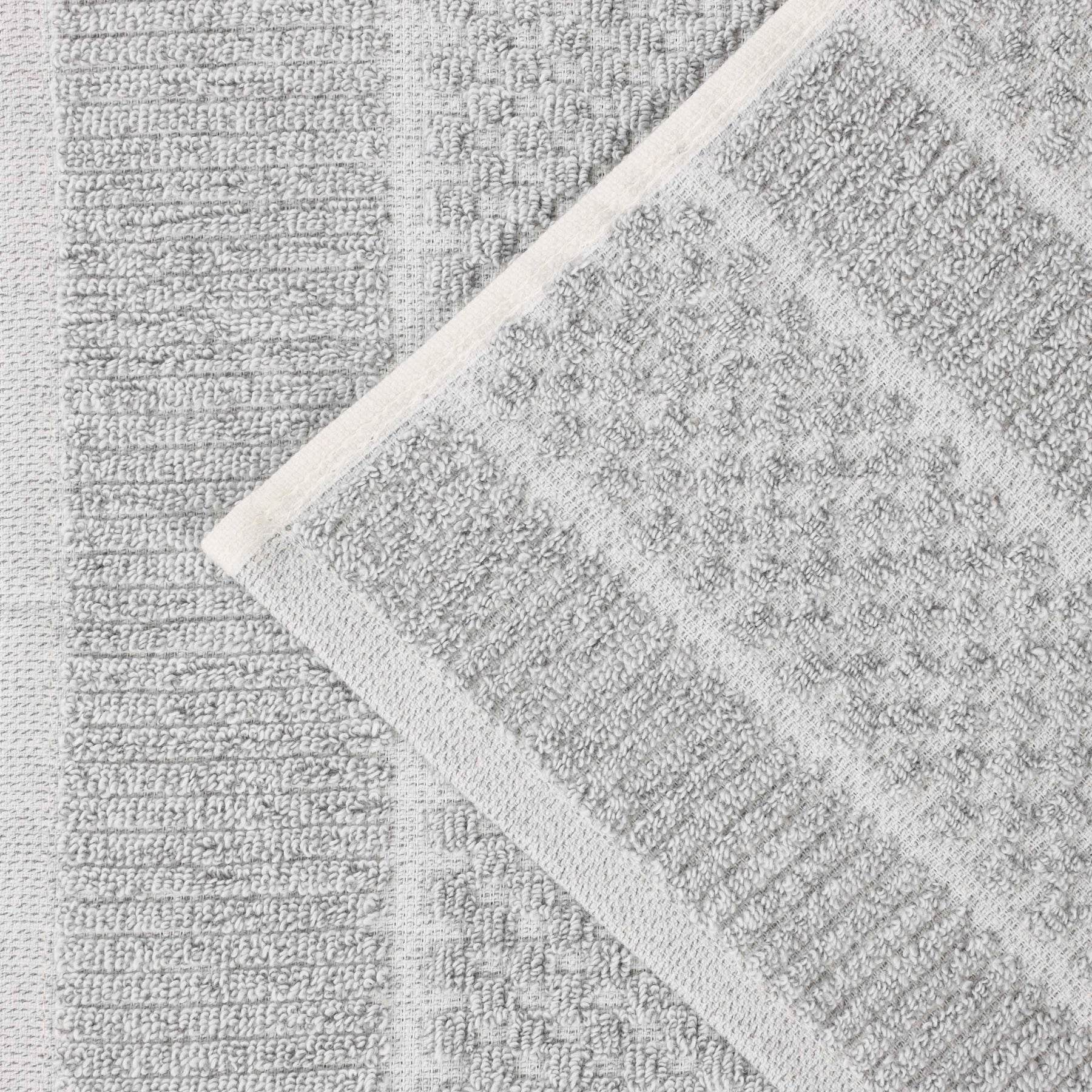 Naples Cotton Blend Textured Checkered and Ribbed 12 Piece Towel Set