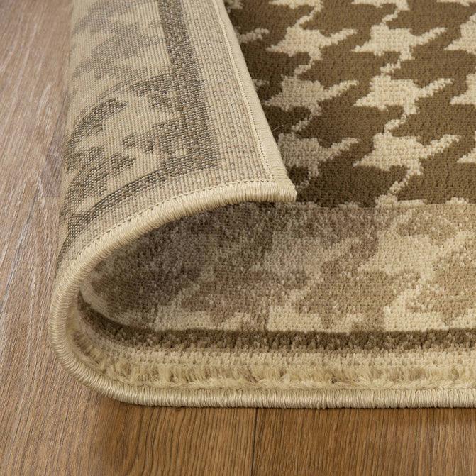Natte Abstract Checkered Geometric Border Indoor Area Rug or Runner