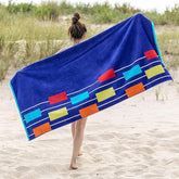 Neon Tiles Oversized 4 Piece Beach Towel Set
