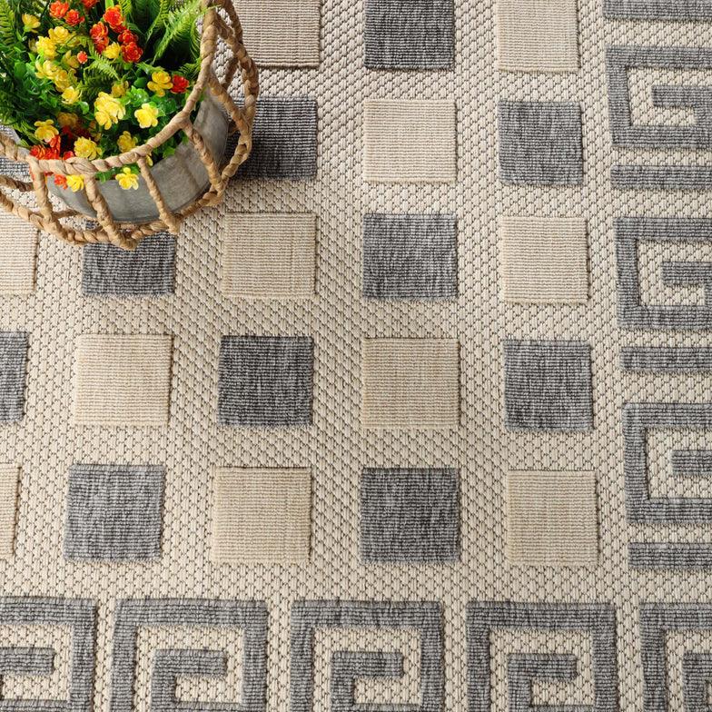 Nilaya Modern Geometric Indoor Outdoor Area Rug Or Runner Rug