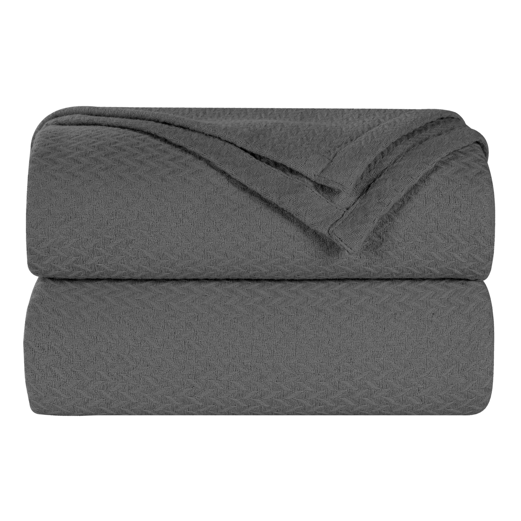Nobel Cotton Textured Jacquard Chevron Lightweight Woven Blanket