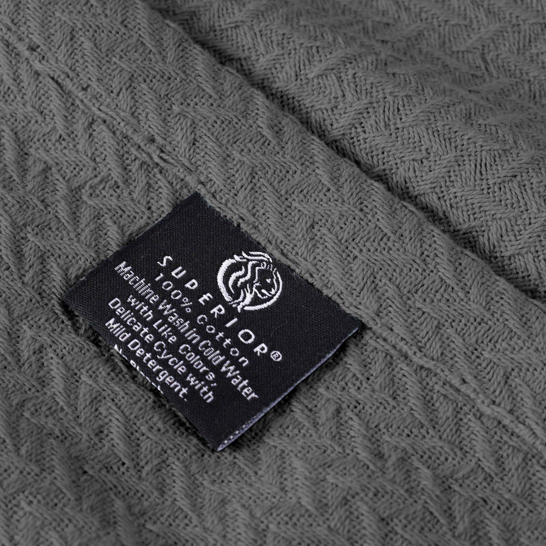 Nobel Cotton Textured Jacquard Chevron Lightweight Woven Blanket