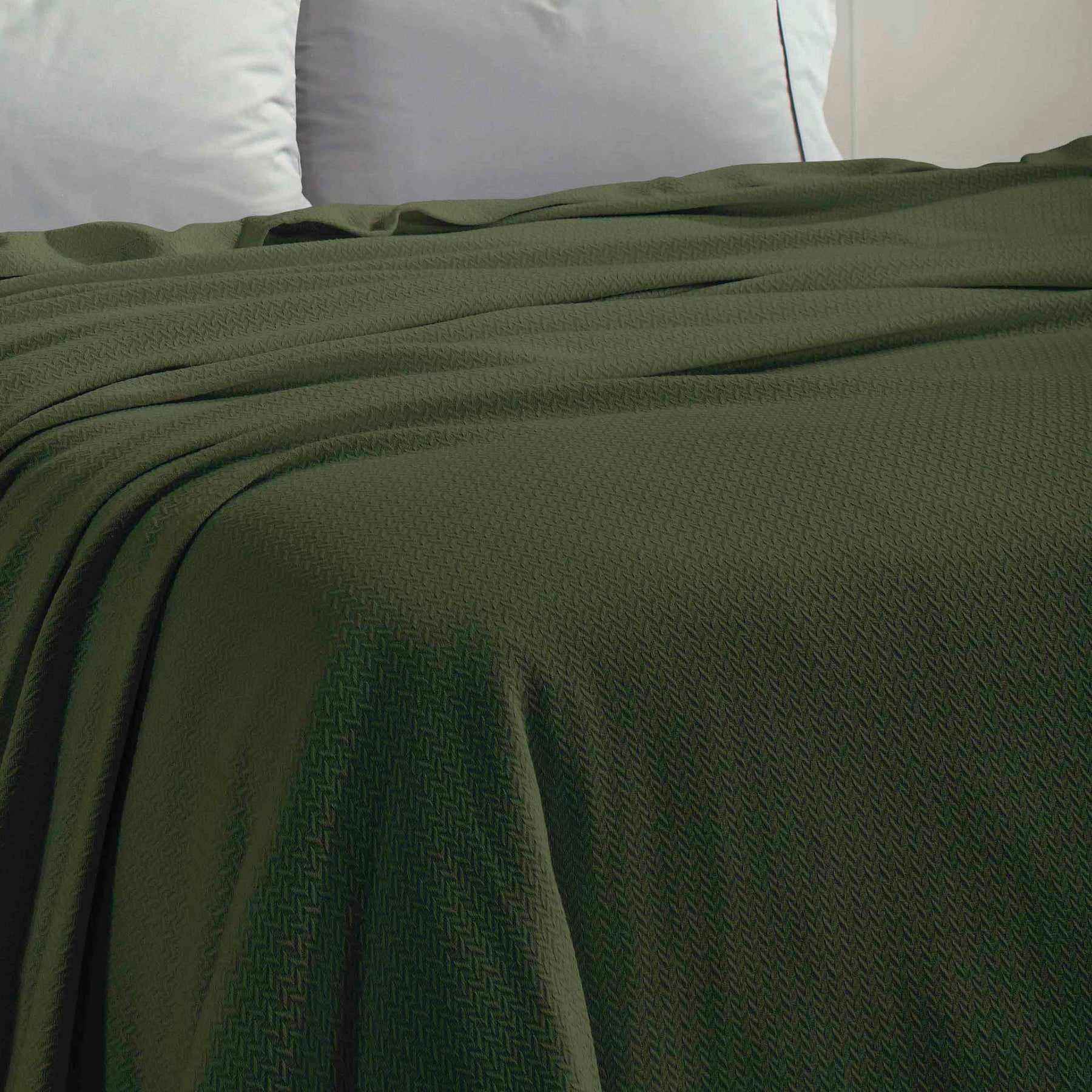 Nobel Cotton Textured Jacquard Chevron Lightweight Woven Blanket