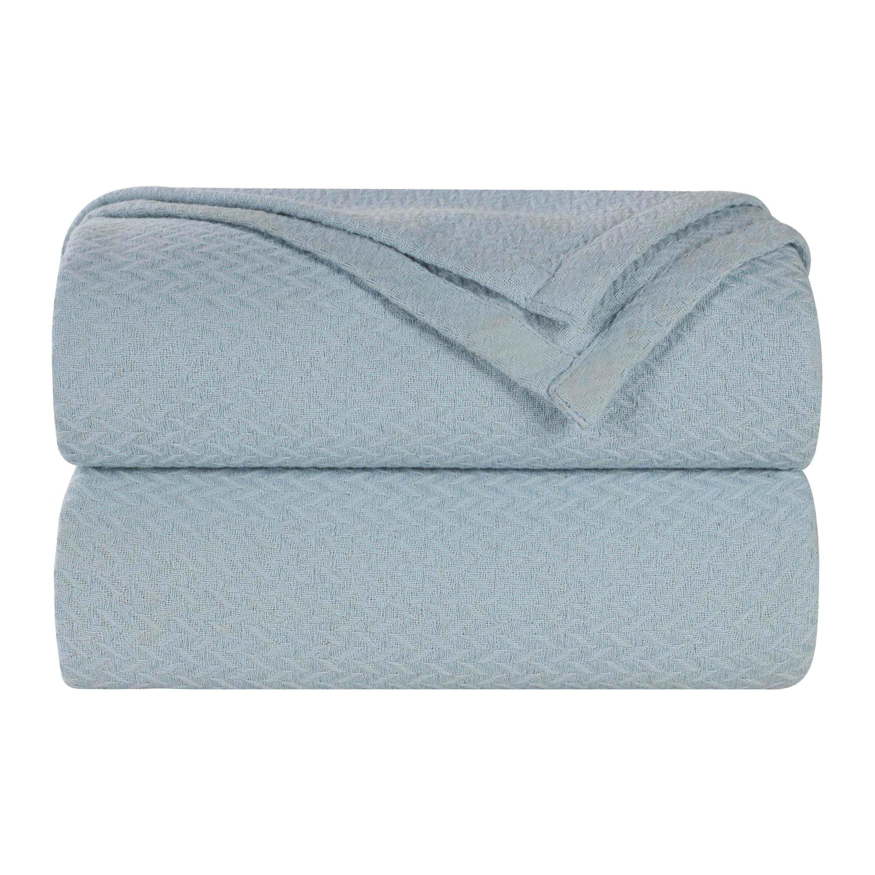 Nobel Cotton Textured Jacquard Chevron Lightweight Woven Blanket