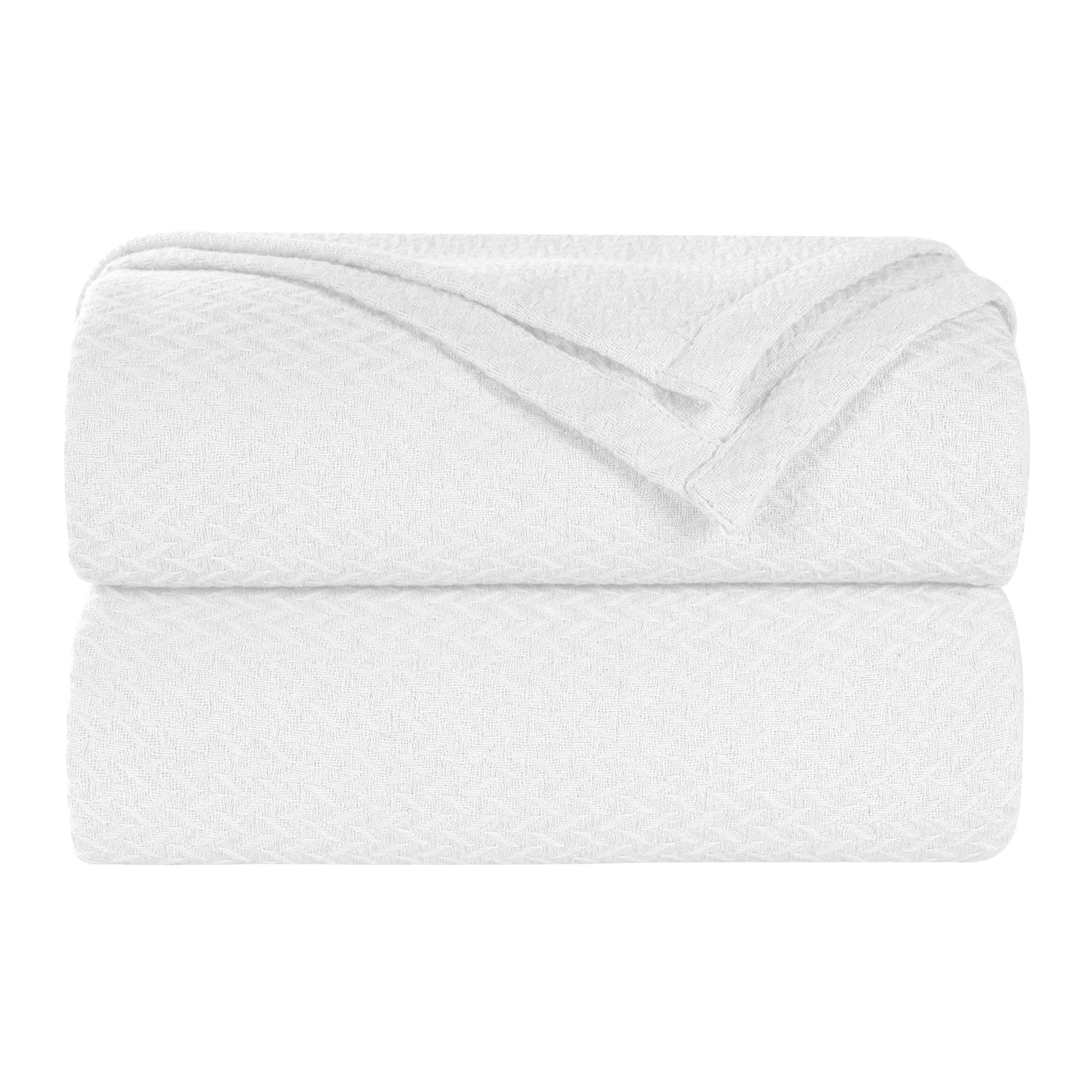Nobel Cotton Textured Jacquard Chevron Lightweight Woven Blanket