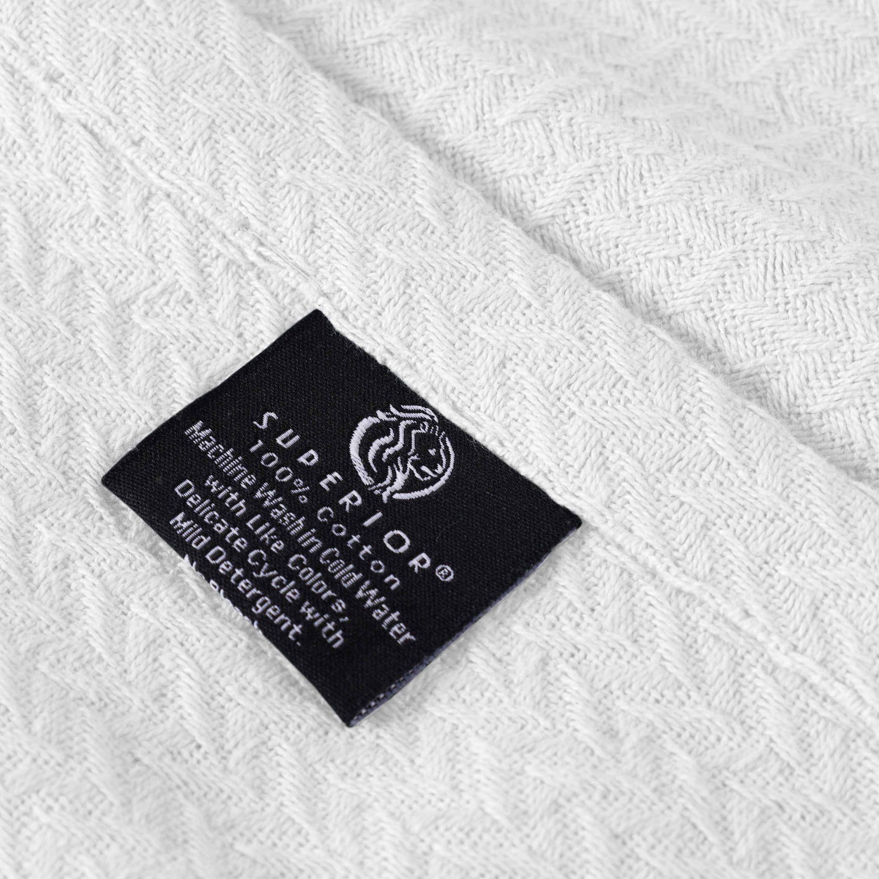 Nobel Cotton Textured Jacquard Chevron Lightweight Woven Blanket