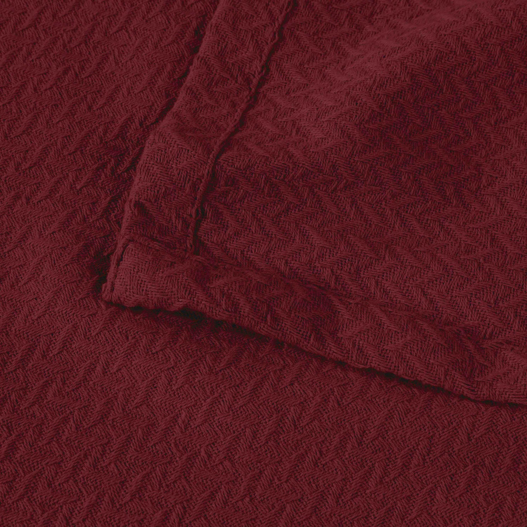 Nobel Cotton Textured Jacquard Chevron Lightweight Woven Blanket