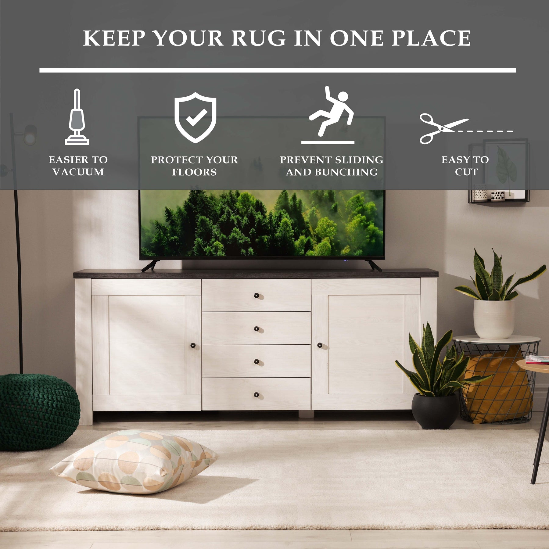 Non Slip Gripper Mat Floor Protector Area Rug Pad