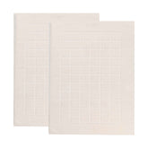 Nora Cotton Solid Absorbent Thick Checkered Washable Bath Mat Set of 2