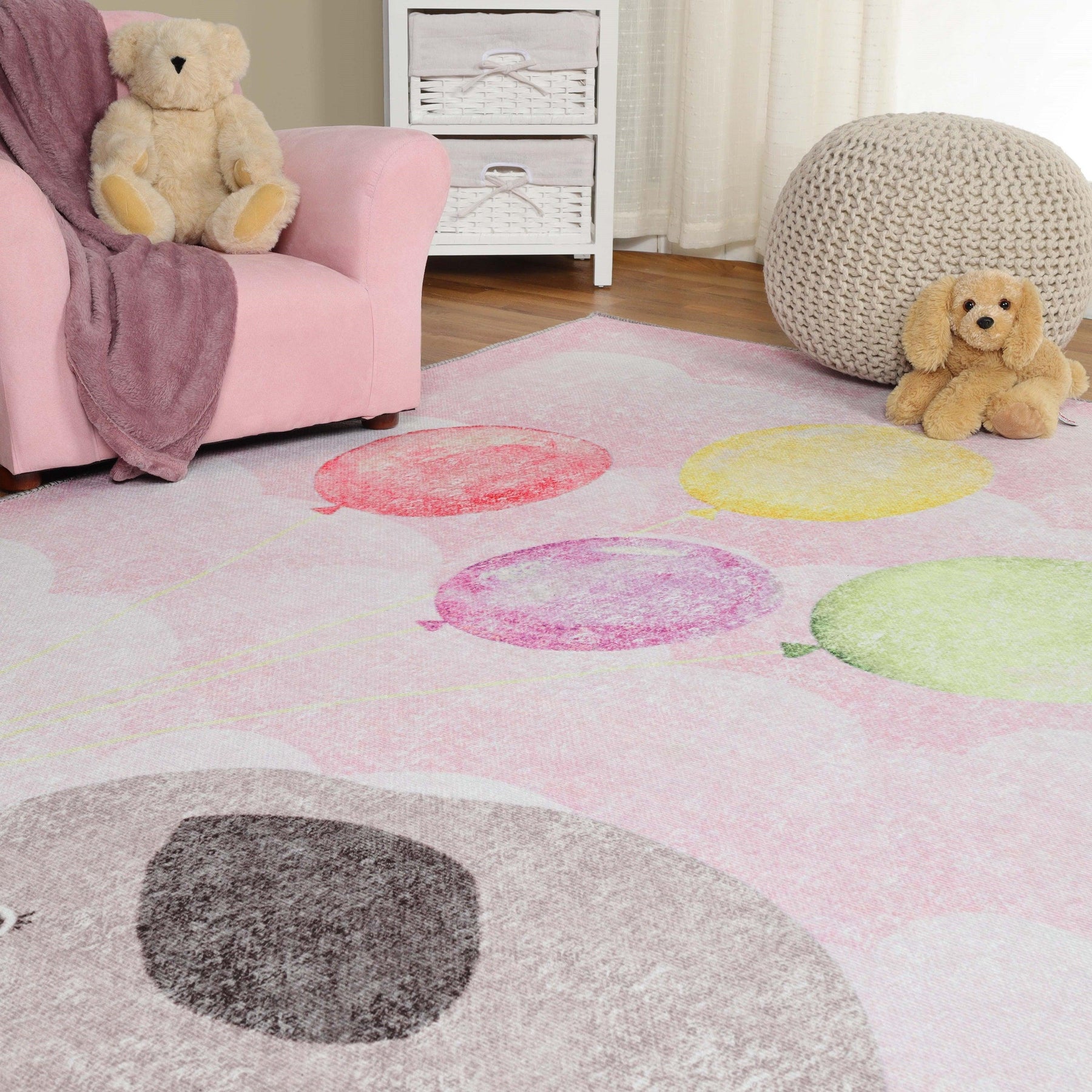 Nursery Elephant Anti-Skid Backing Indoor Area Rug
