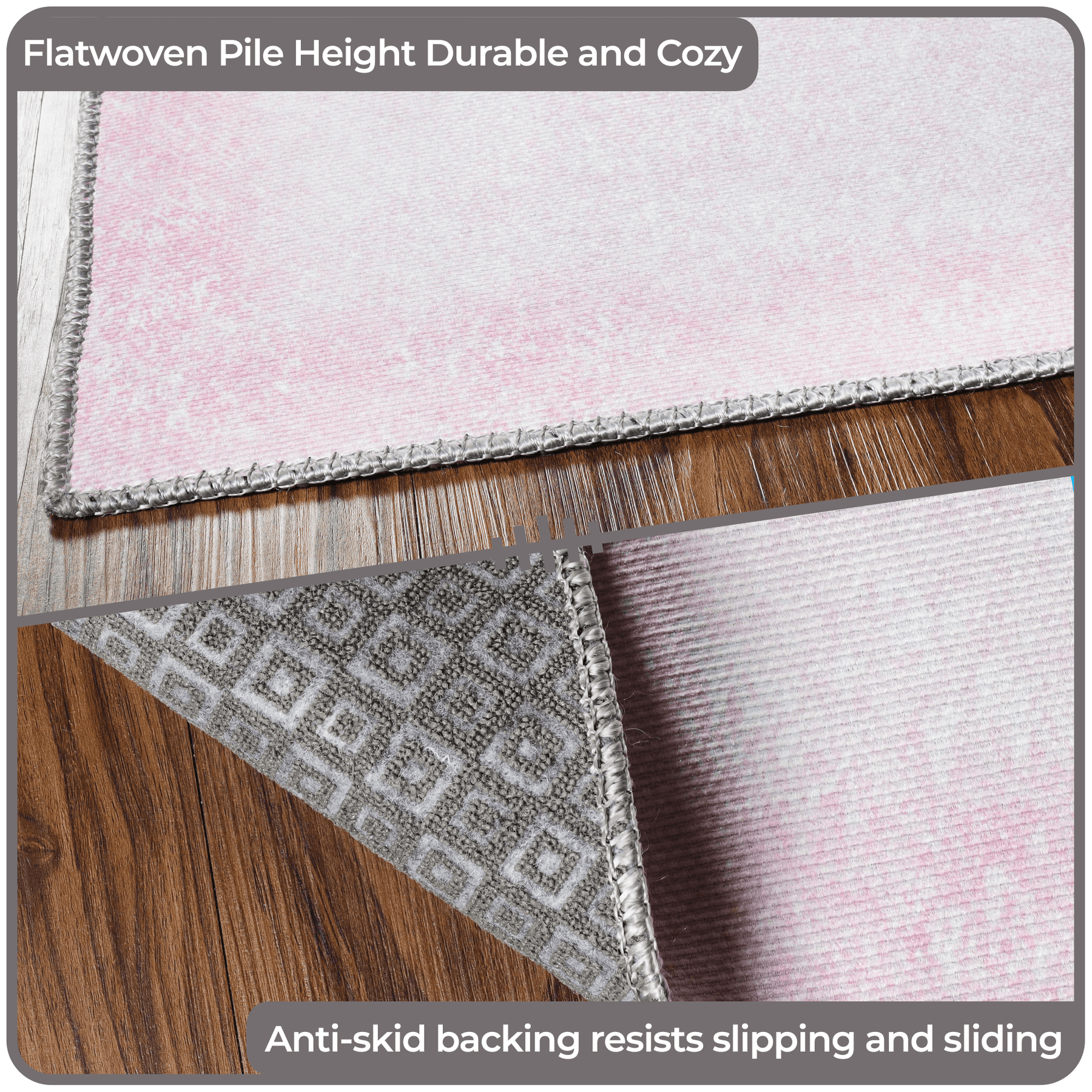 Nursery Elephant Anti-Skid Backing Indoor Area Rug