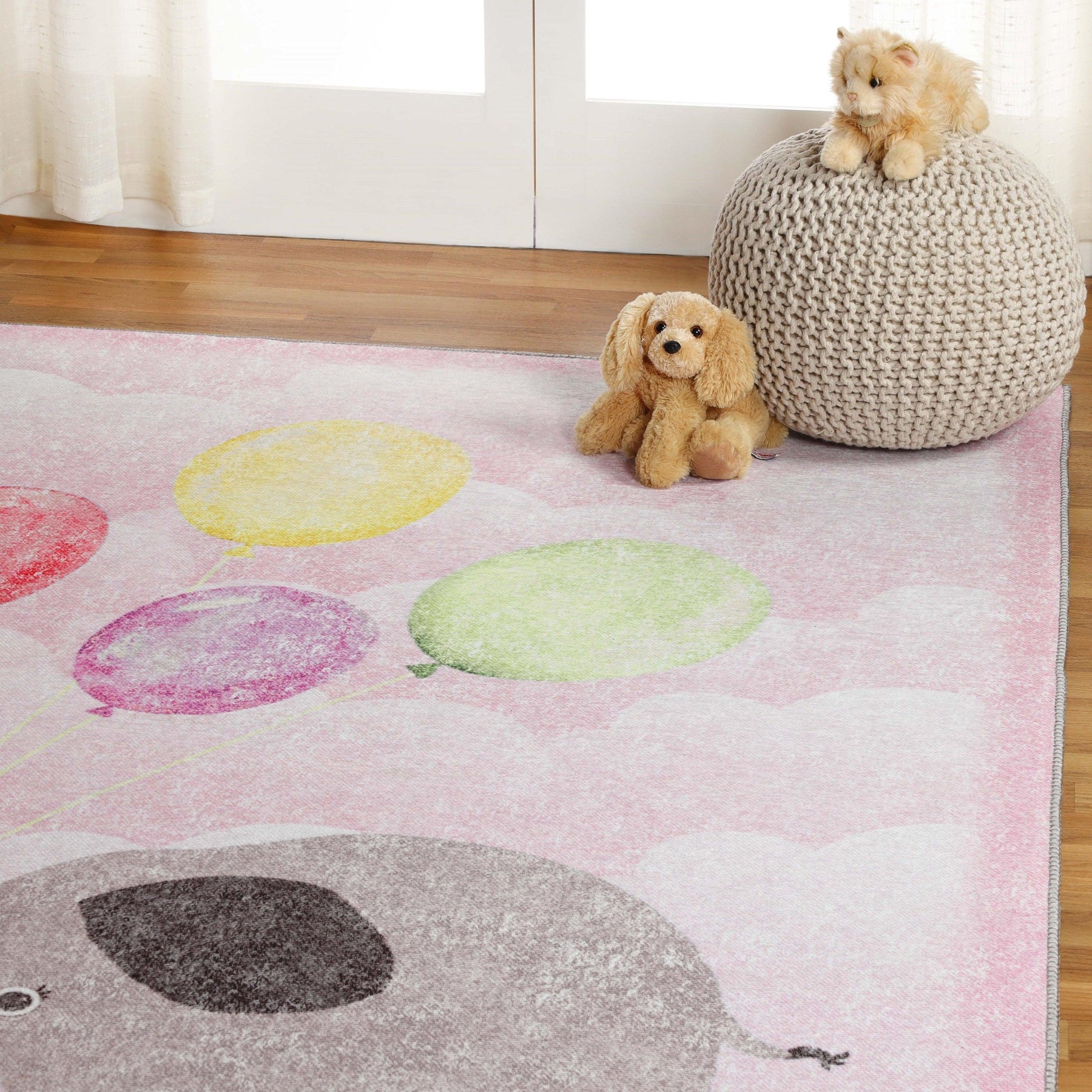 Nursery Elephant Anti-Skid Backing Indoor Area Rug