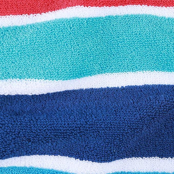Ocean Stripe Oversized Cotton 4 Piece Beach Towel Set