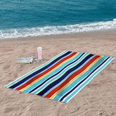 Oceana Stripe Oversized Cotton 2 Piece Beach Towel Set