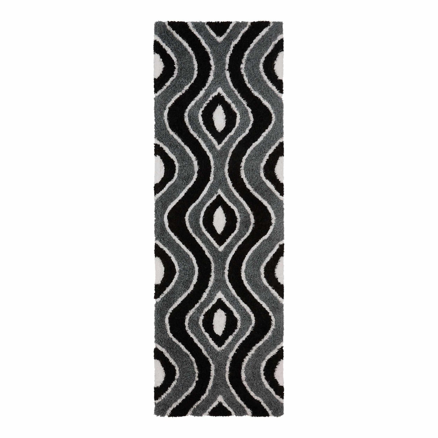 Ogee Retro Abstract Hand-Tufted Shag Area Rug or Runner Rug