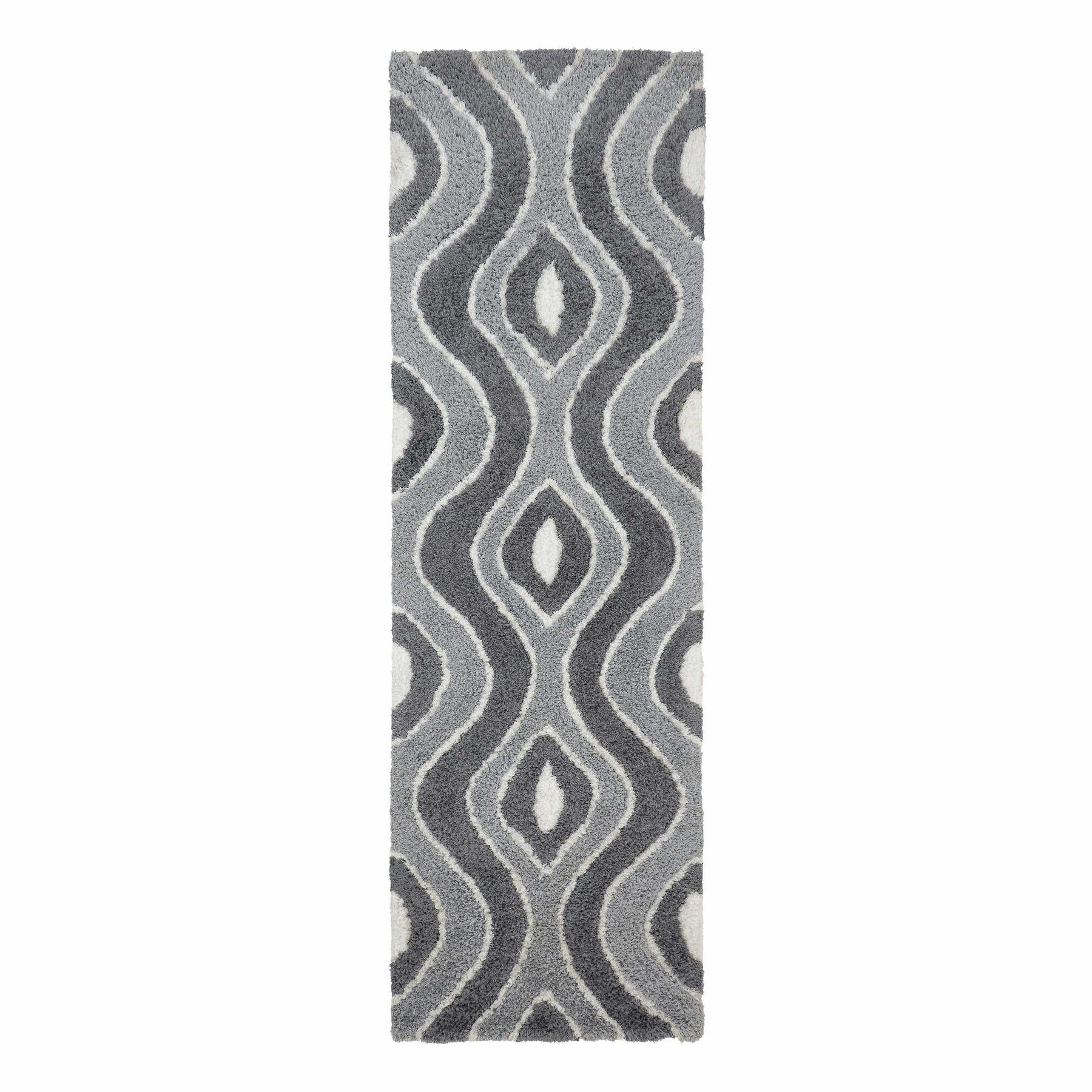 Ogee Retro Abstract Hand-Tufted Shag Area Rug or Runner Rug