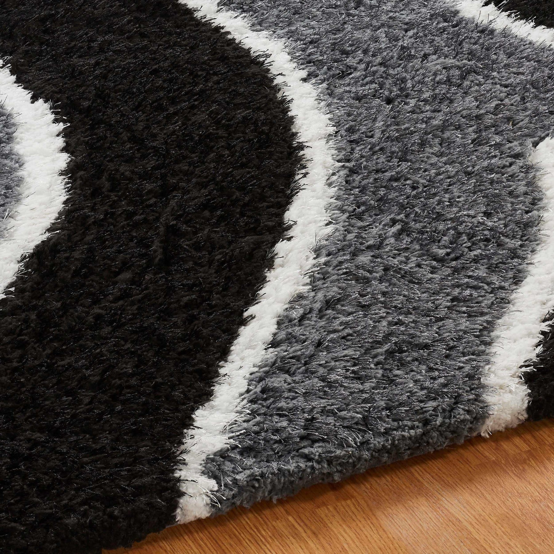 Ogee Retro Abstract Hand-Tufted Shag Area Rug or Runner Rug