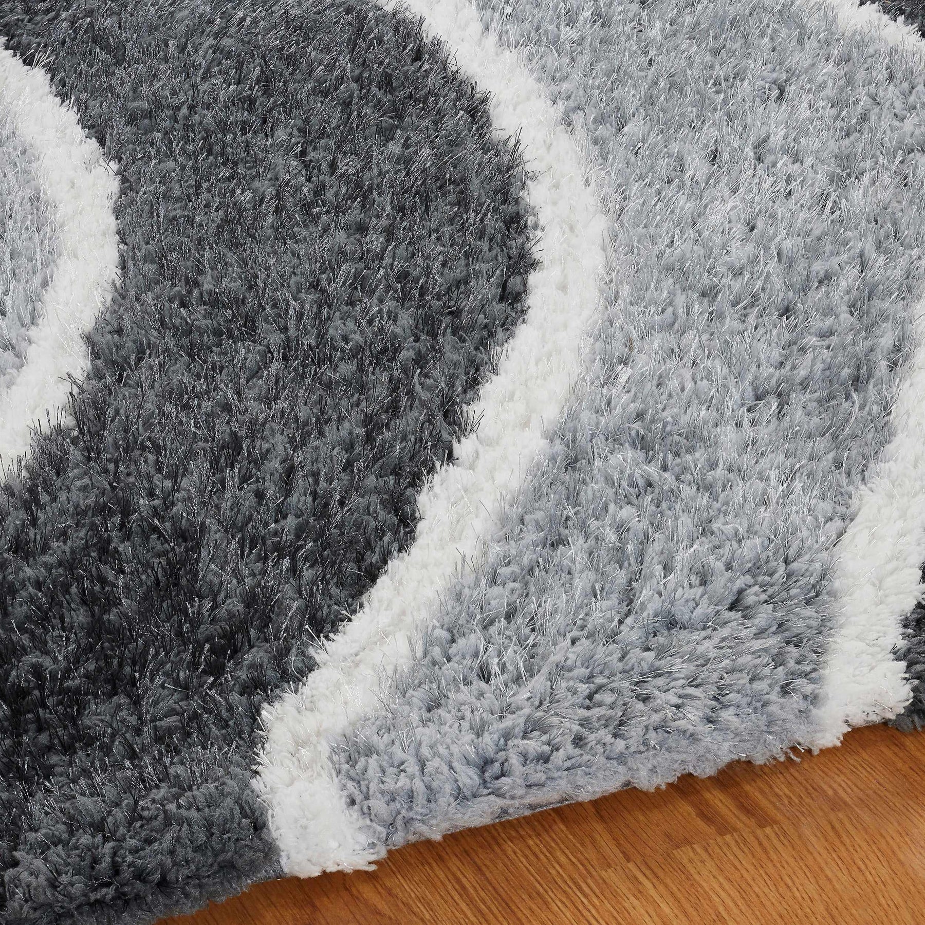 Ogee Retro Abstract Hand-Tufted Shag Area Rug or Runner Rug