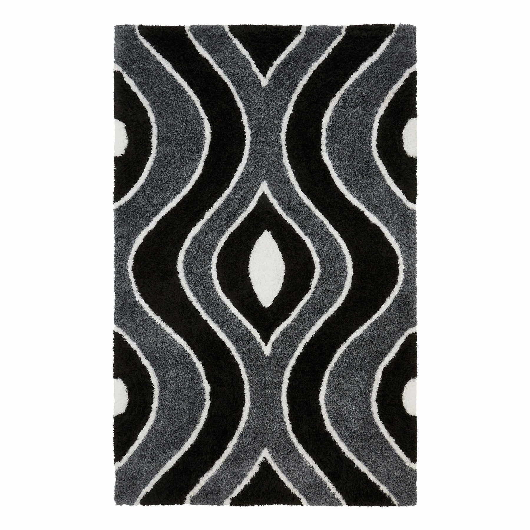 Ogee Retro Abstract Hand-Tufted Shag Area Rug or Runner Rug