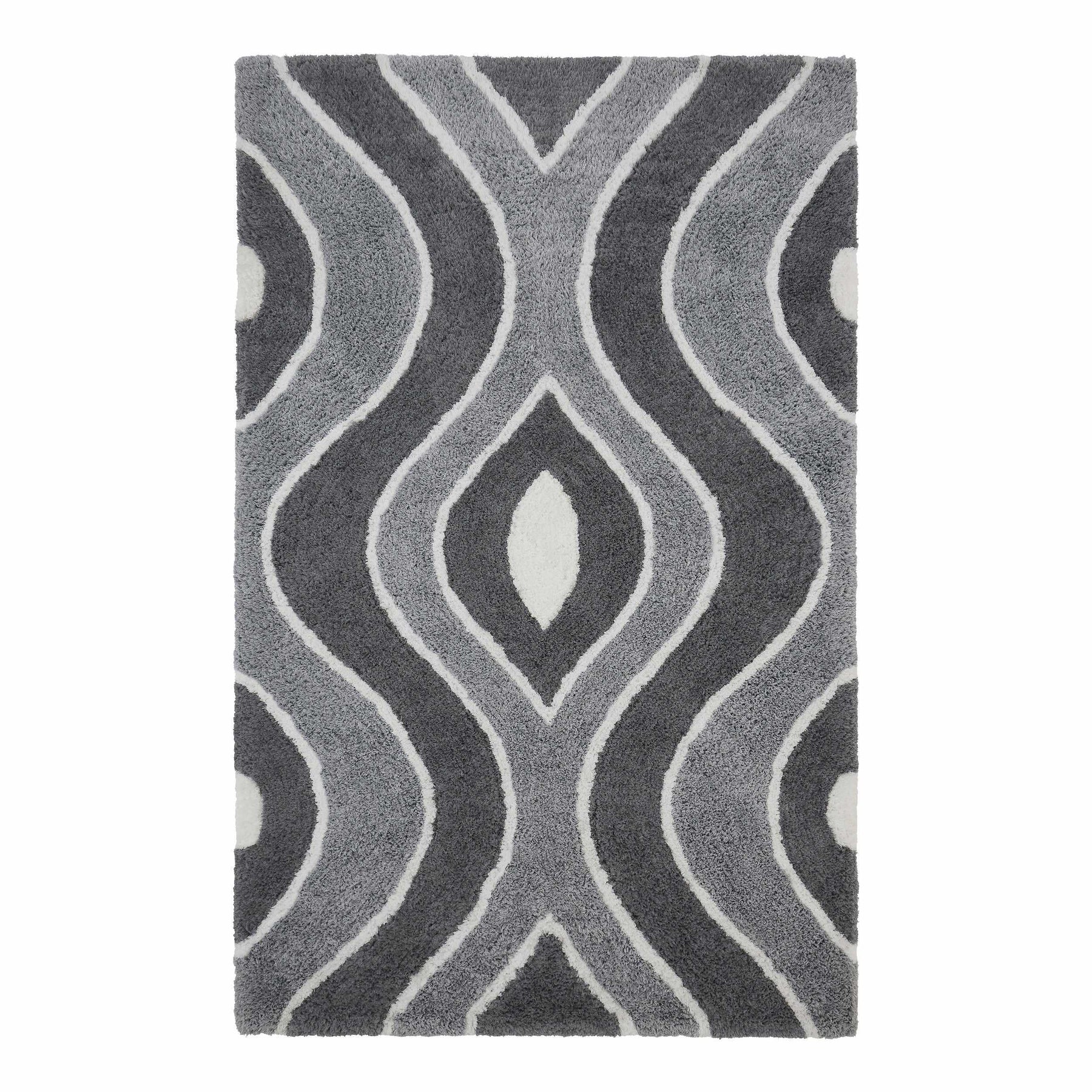 Ogee Retro Abstract Hand-Tufted Shag Area Rug or Runner Rug
