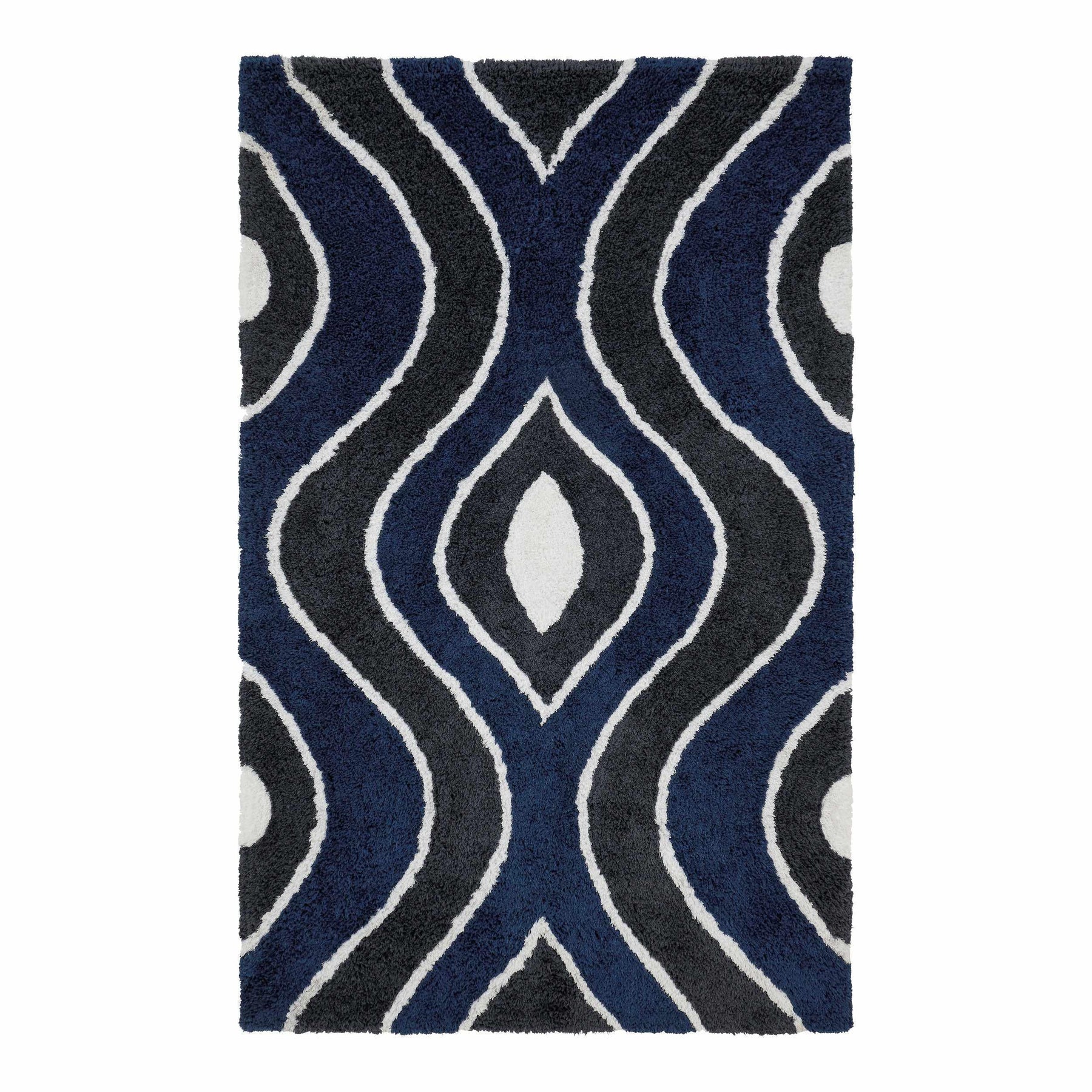 Ogee Retro Abstract Hand-Tufted Shag Area Rug or Runner Rug