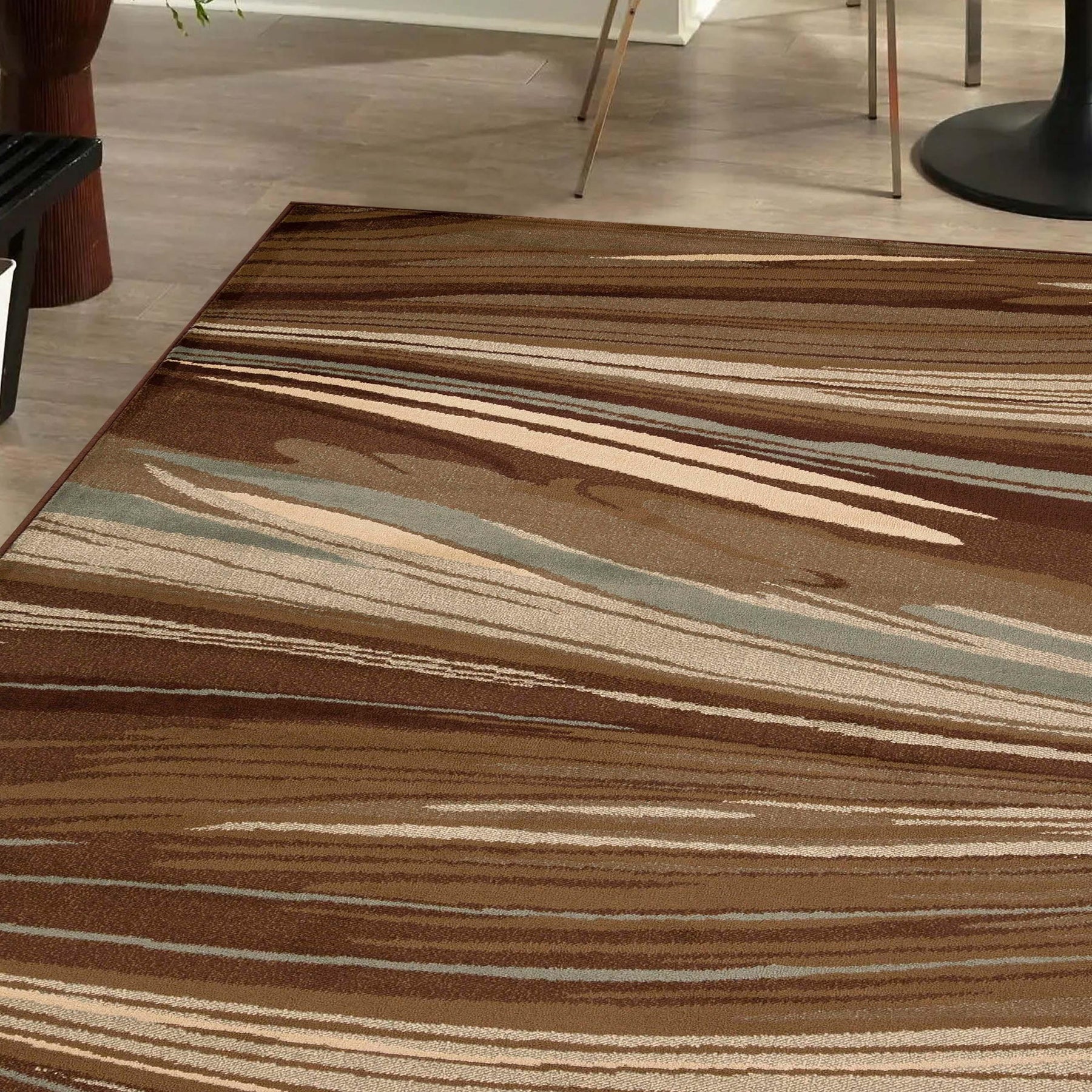 Ondes Abstract Wavy Lines Indoor Area Rugs or Runner Rug