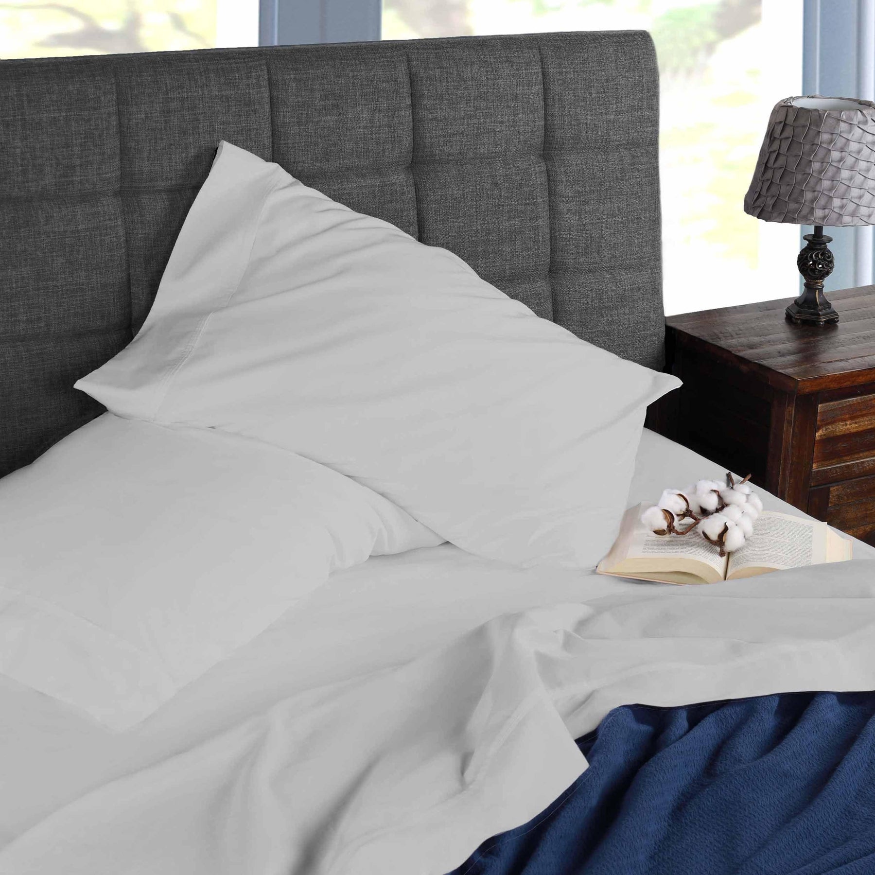 Organic Cotton 300 Thread Count Percale Extra Deep Pocket Sheet Set