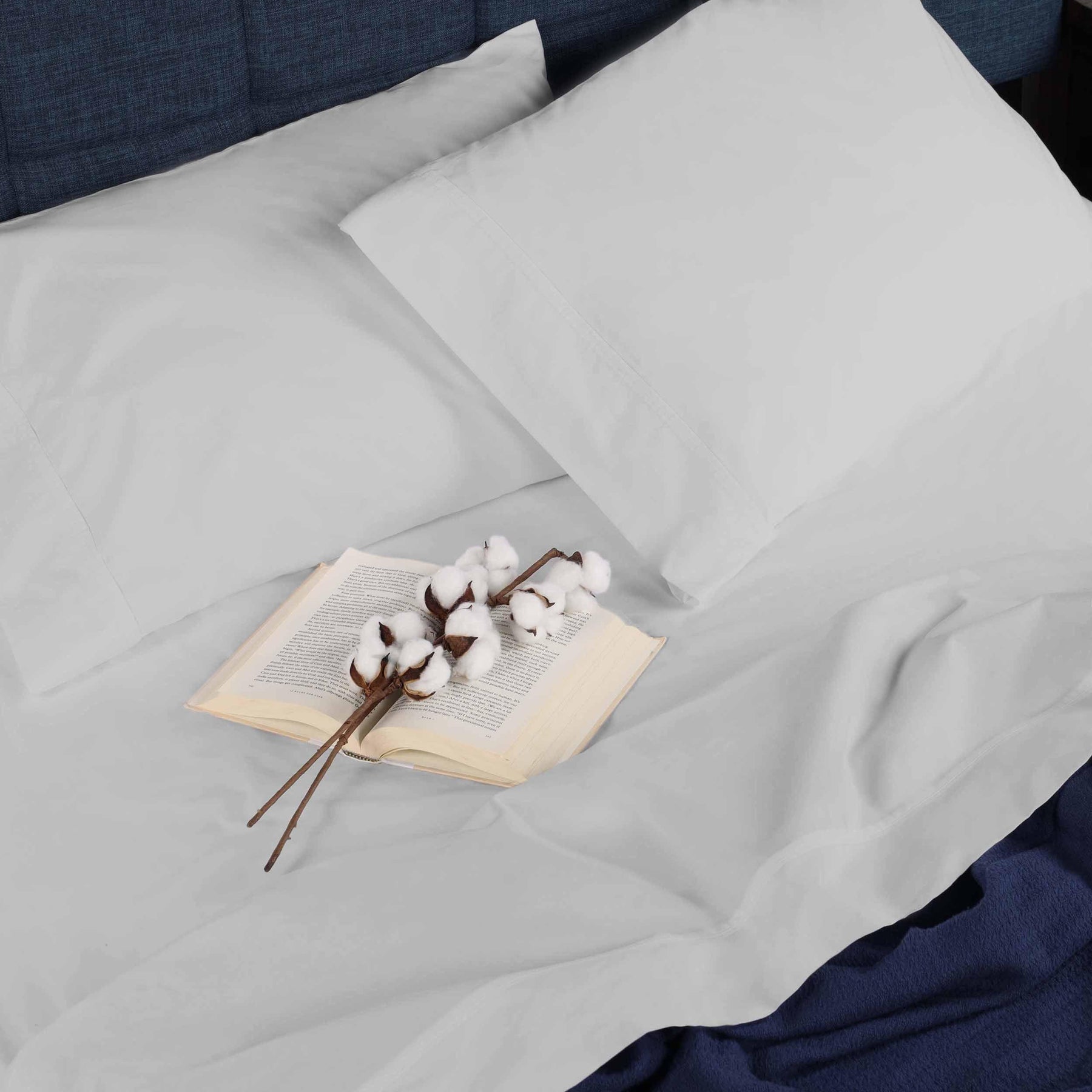 Organic Cotton 300 Thread Count Percale Extra Deep Pocket Sheet Set