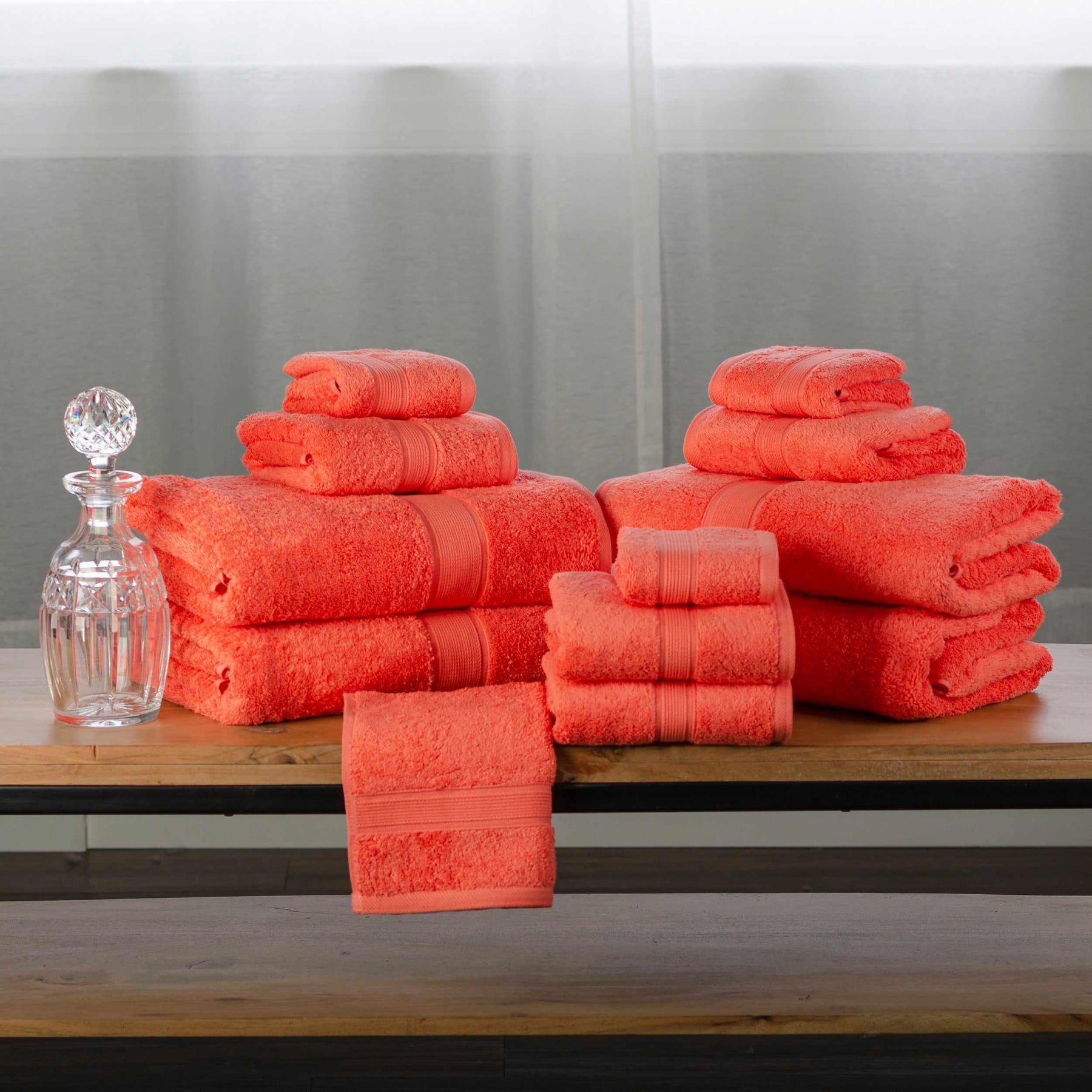 Organic Cotton Plush Solid Assorted 12 Piece Towel Set