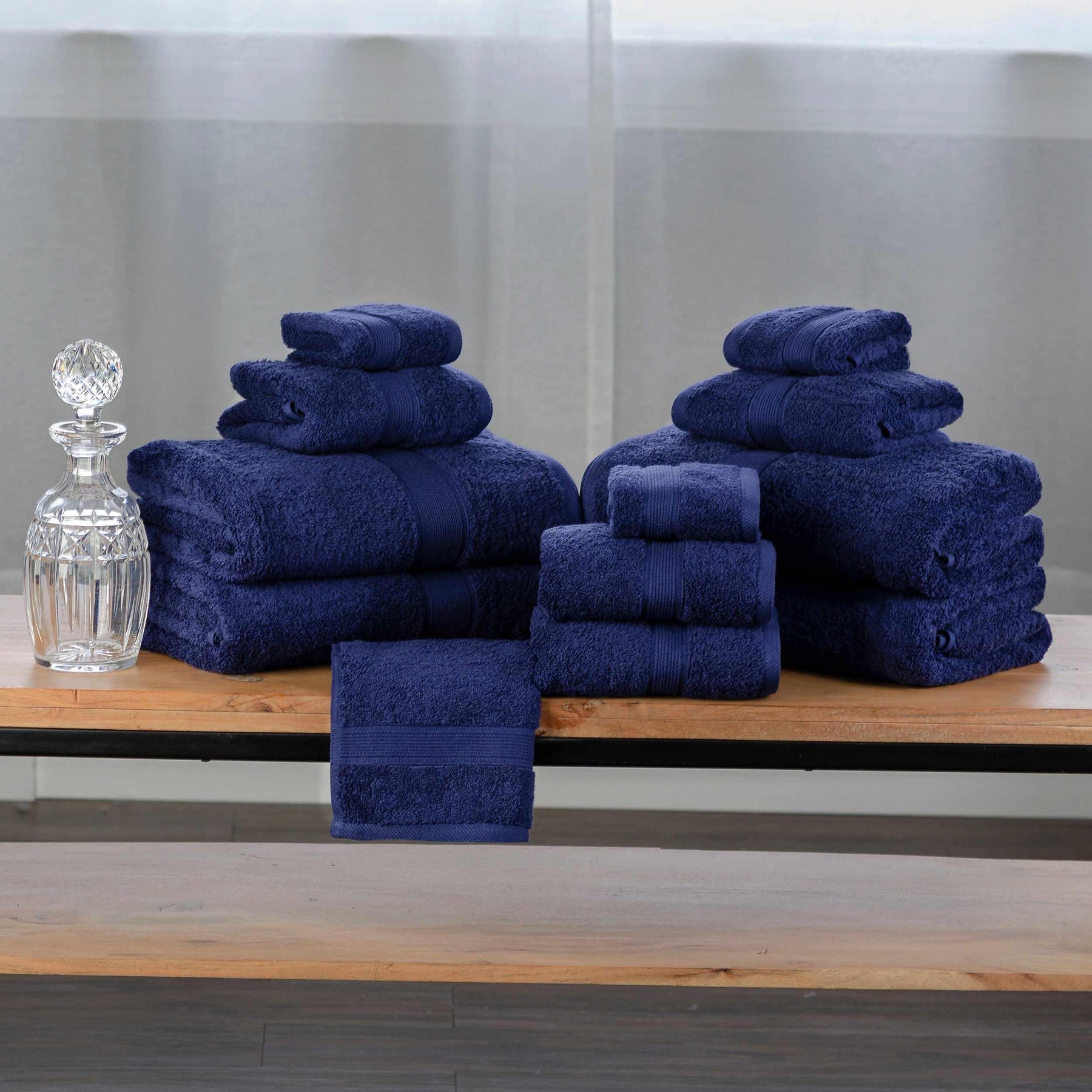 Organic Cotton Plush Solid Assorted 12 Piece Towel Set
