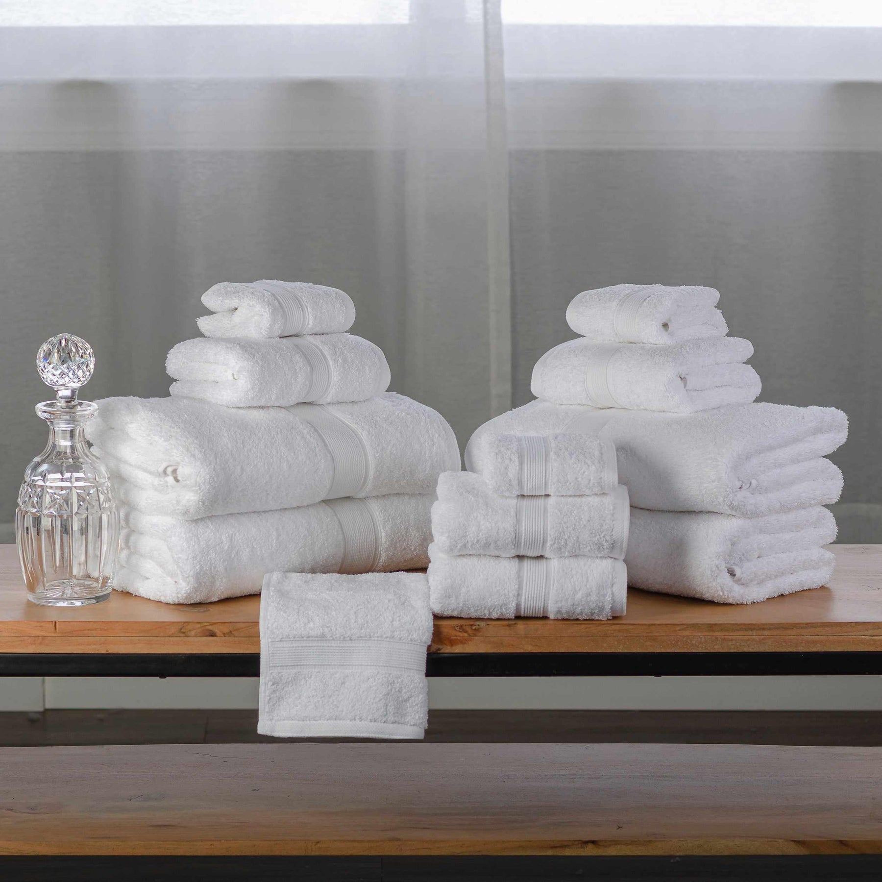 Organic Cotton Plush Solid Assorted 12 Piece Towel Set