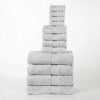 Organic Cotton Plush Solid Assorted 12 Piece Towel Set