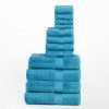 Organic Cotton Plush Solid Assorted 12 Piece Towel Set