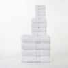 Organic Cotton Plush Solid Assorted 12 Piece Towel Set